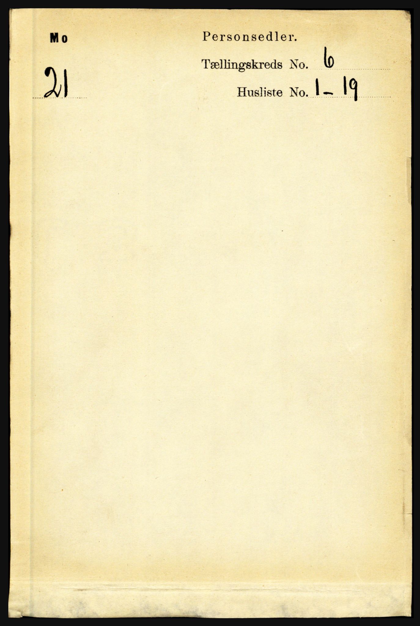 RA, Folketelling 1891 for 1833 Mo herred, 1891, s. 2200