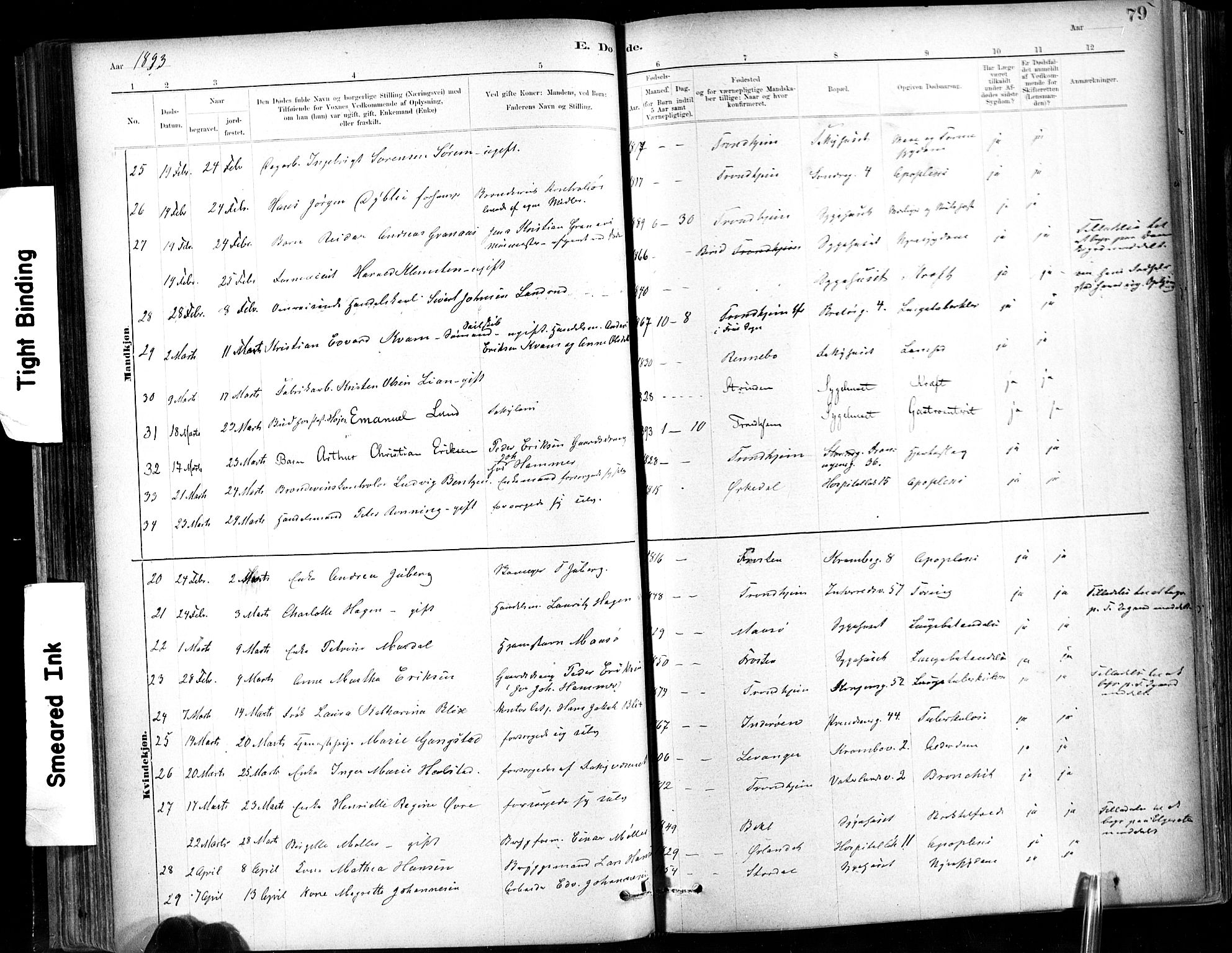Ministerialprotokoller, klokkerbøker og fødselsregistre - Sør-Trøndelag, SAT/A-1456/602/L0120: Ministerialbok nr. 602A18, 1880-1913, s. 79