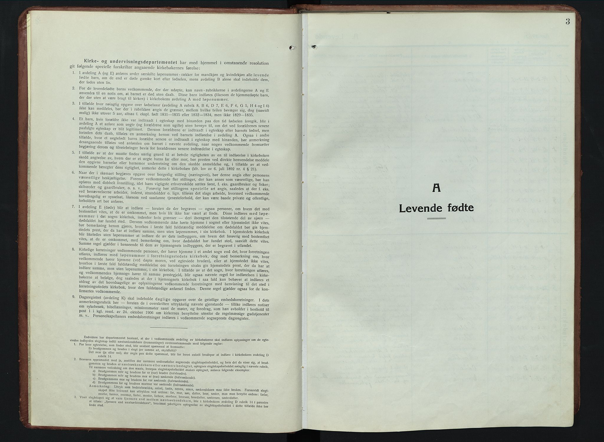 Elverum prestekontor, SAH/PREST-044/H/Ha/Hab/L0011: Klokkerbok nr. 11, 1915-1947, s. 3