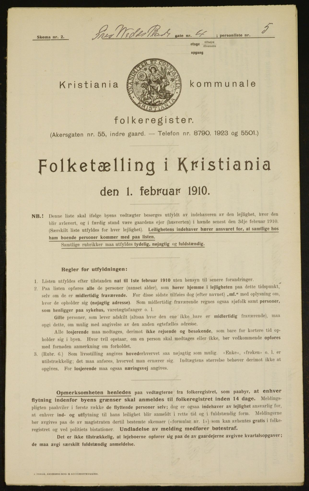 OBA, Kommunal folketelling 1.2.1910 for Kristiania, 1910, s. 28389