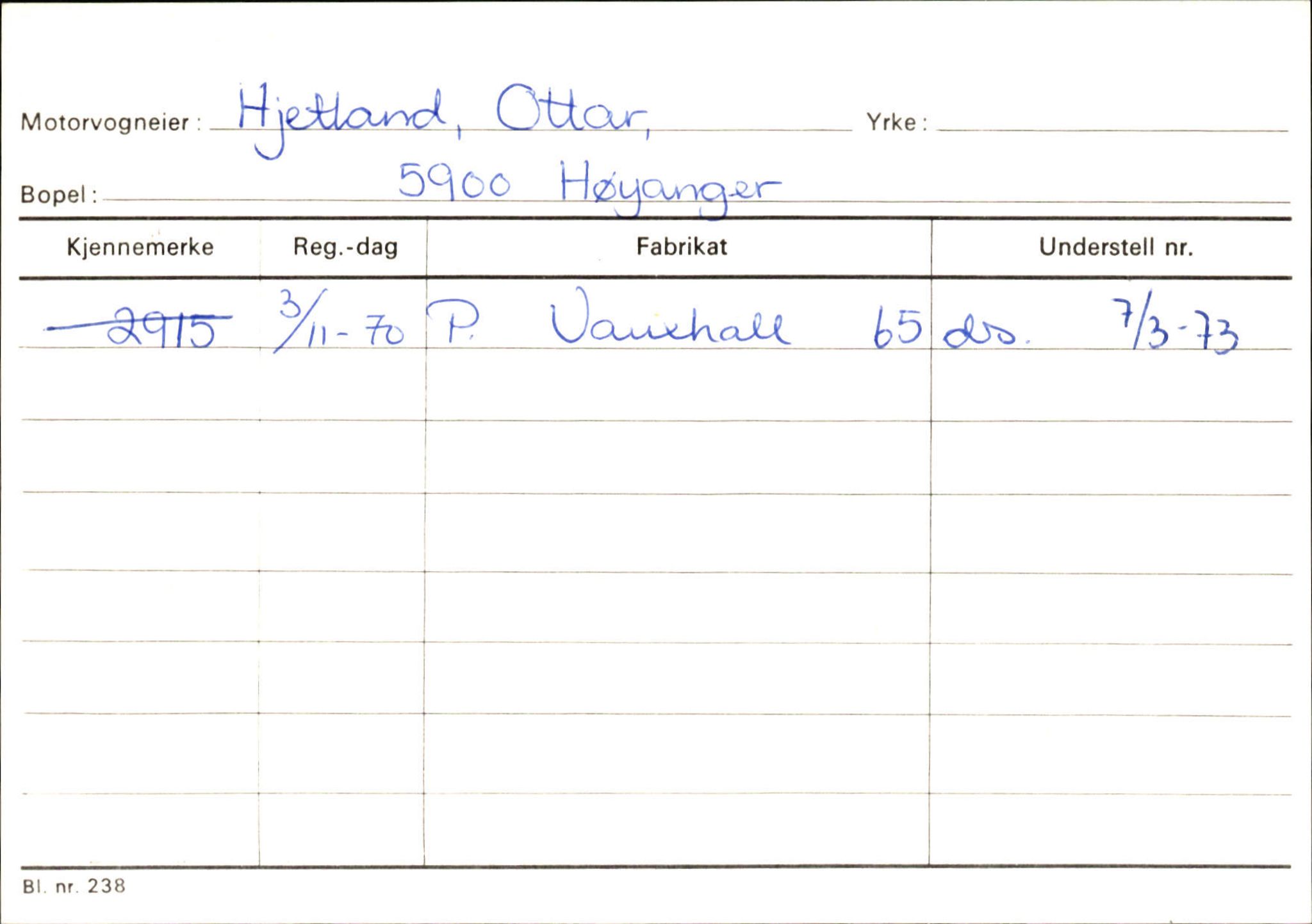 Statens vegvesen, Sogn og Fjordane vegkontor, AV/SAB-A-5301/4/F/L0130: Eigarregister Eid T-Å. Høyanger A-O, 1945-1975, s. 1452