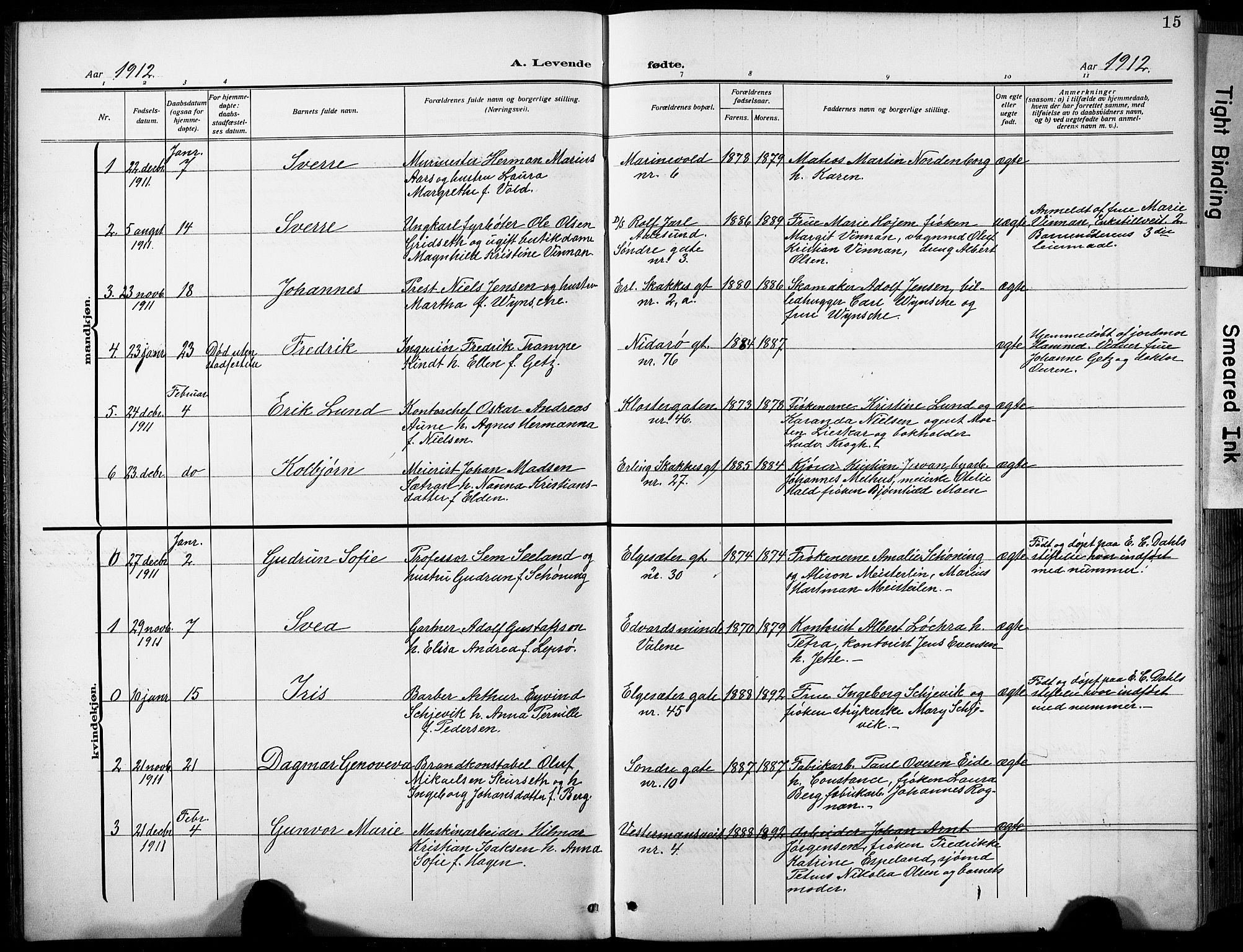 Ministerialprotokoller, klokkerbøker og fødselsregistre - Sør-Trøndelag, AV/SAT-A-1456/601/L0096: Klokkerbok nr. 601C14, 1911-1931, s. 15