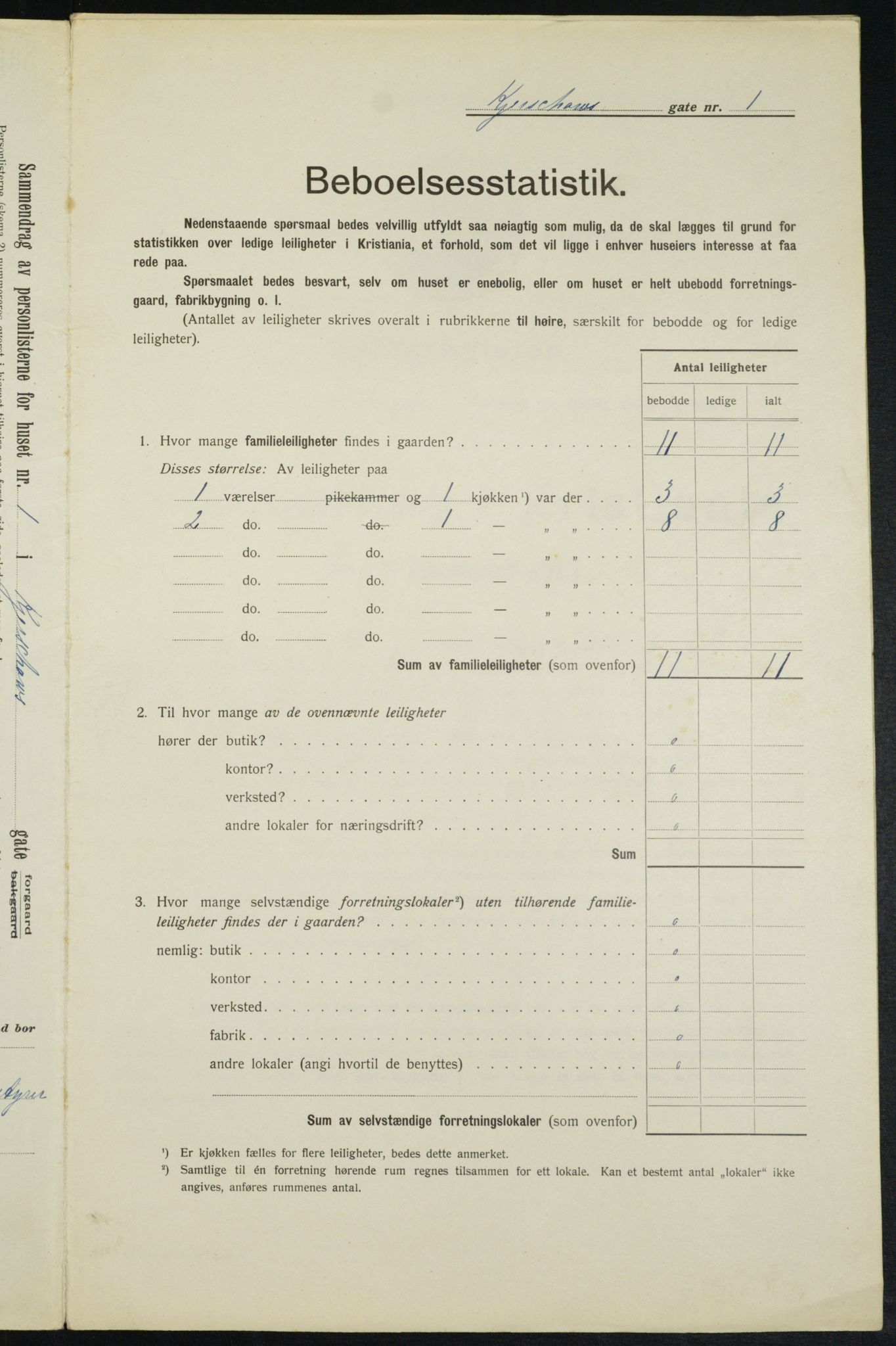 OBA, Kommunal folketelling 1.2.1913 for Kristiania, 1913, s. 49163