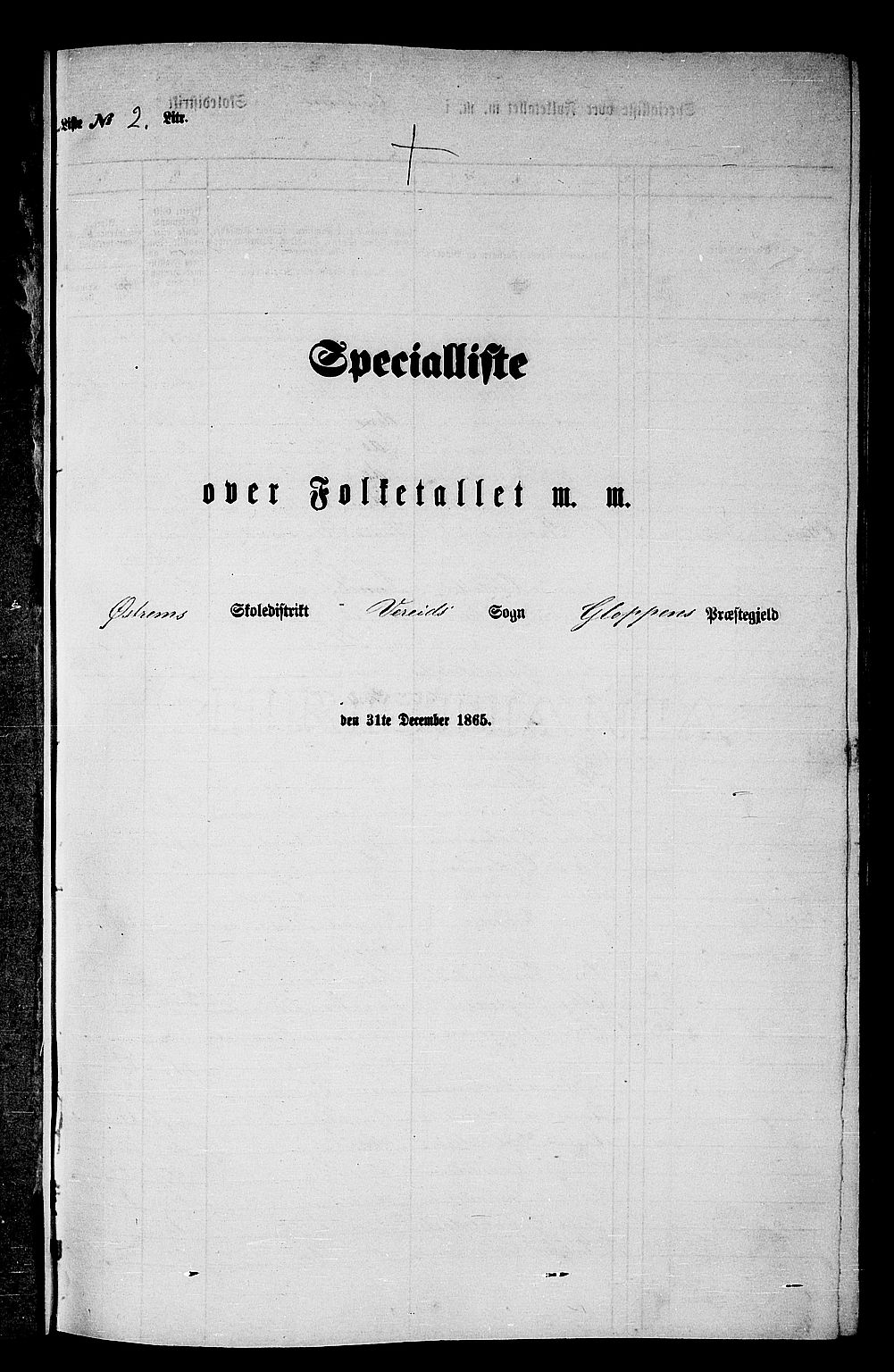 RA, Folketelling 1865 for 1445P Gloppen prestegjeld, 1865, s. 34