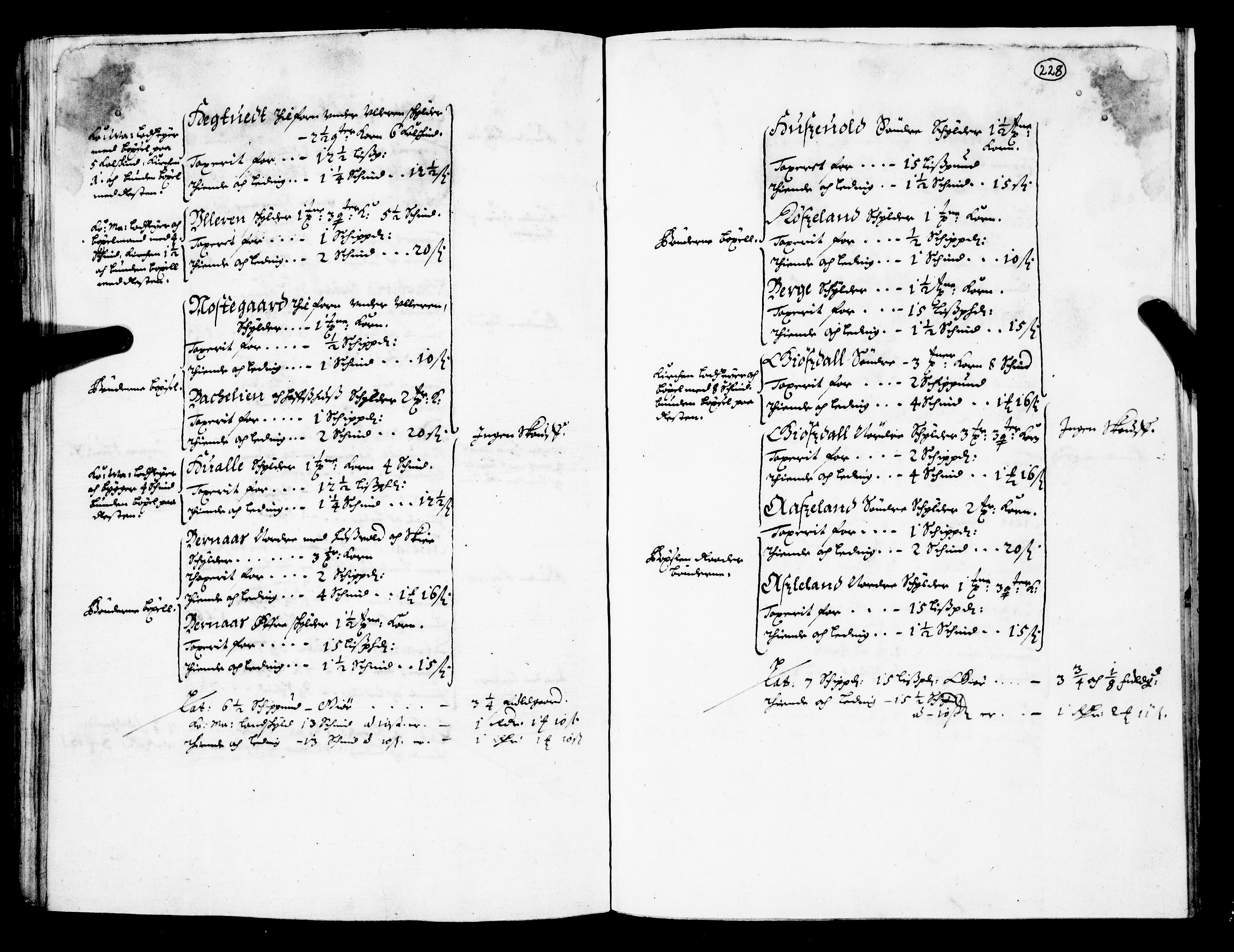 Rentekammeret inntil 1814, Realistisk ordnet avdeling, AV/RA-EA-4070/N/Nb/Nba/L0026: Nedre og Øvre Telemark fogderi, 1667, s. 227b-228a