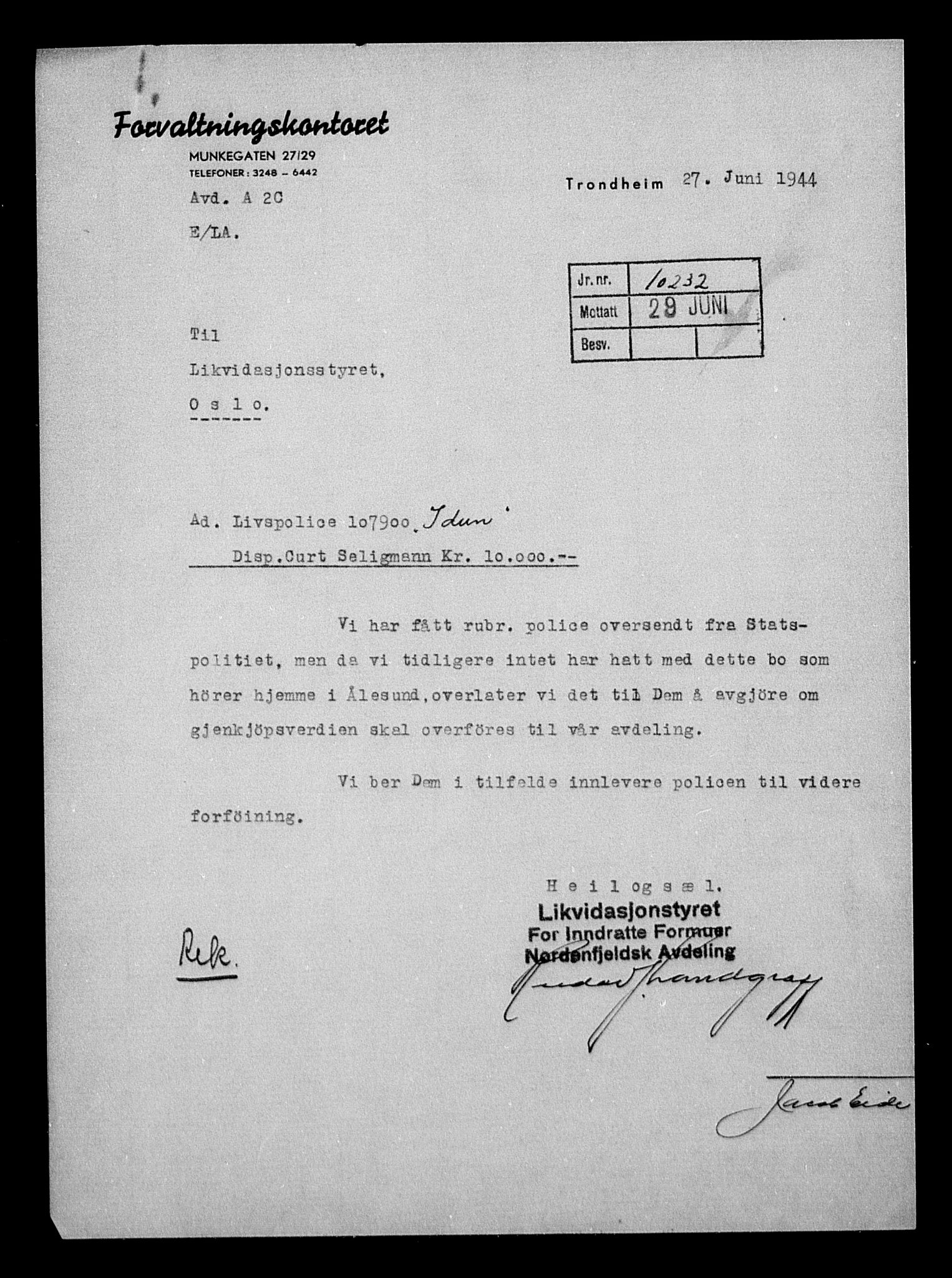 Justisdepartementet, Tilbakeføringskontoret for inndratte formuer, AV/RA-S-1564/H/Hc/Hcb/L0915: --, 1945-1947, s. 397