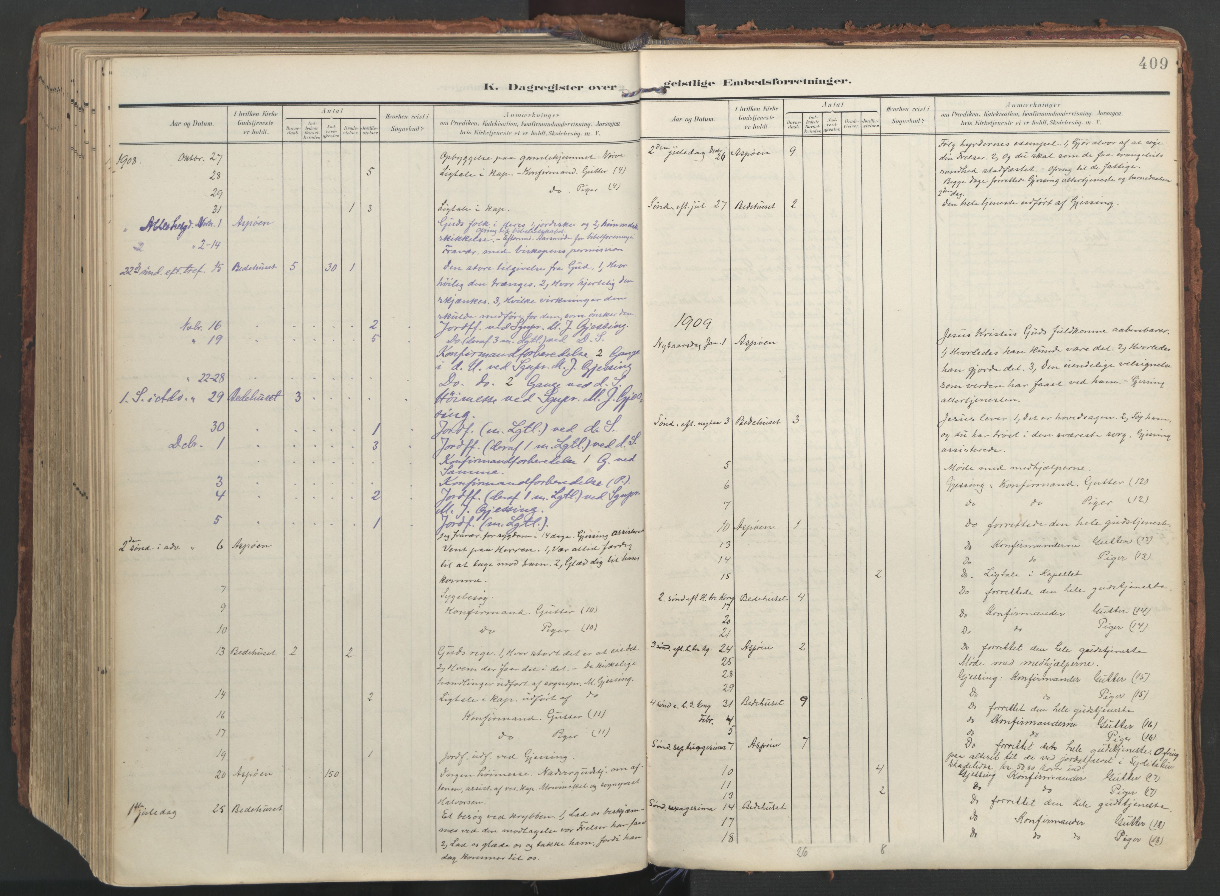 Ministerialprotokoller, klokkerbøker og fødselsregistre - Møre og Romsdal, SAT/A-1454/529/L0459: Ministerialbok nr. 529A09, 1904-1917, s. 409