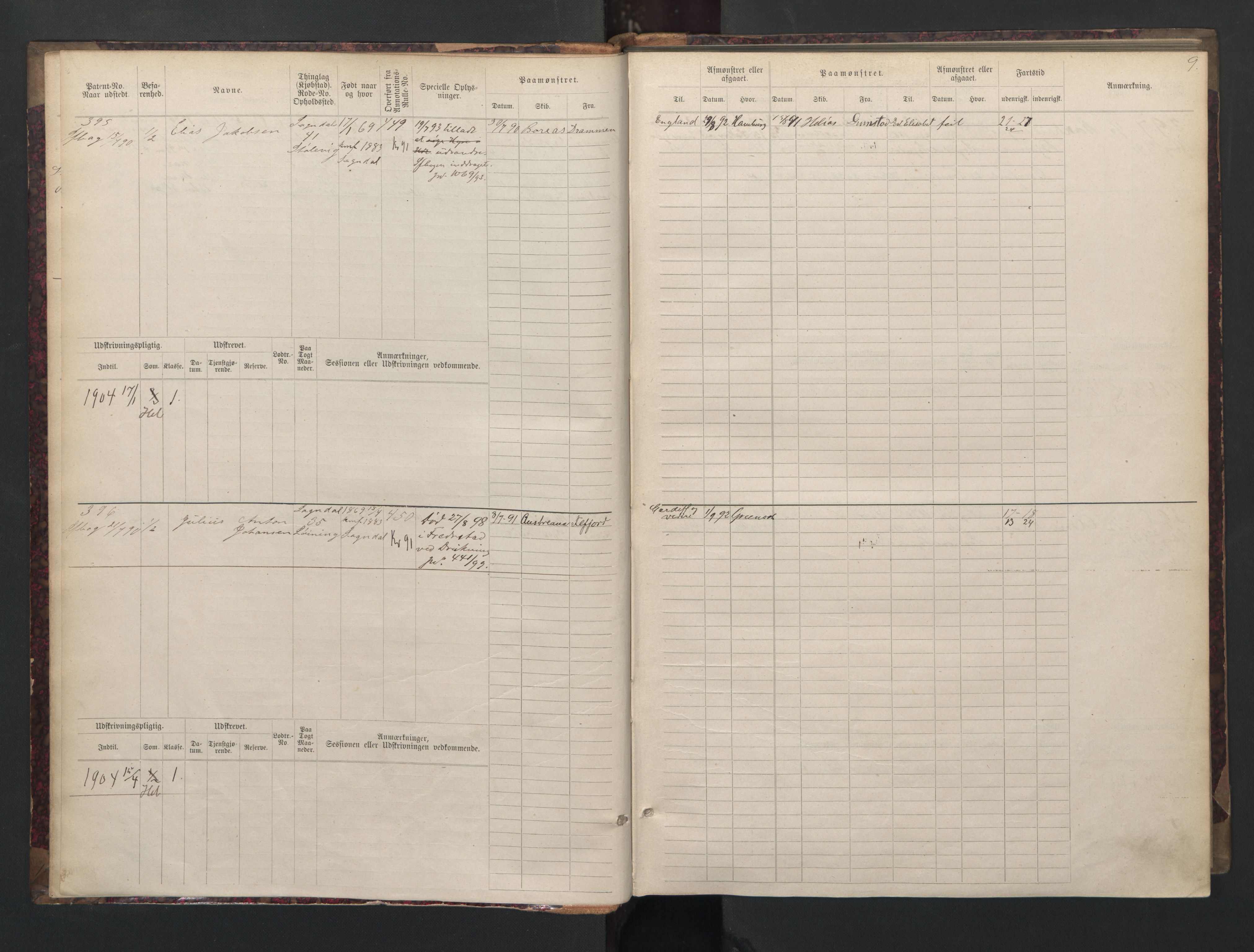 Sogndal mønstringskrets, SAK/2031-0020/F/Fb/L0002: Hovedrulle nr. 383-511, P-3, 1889-1948, s. 10