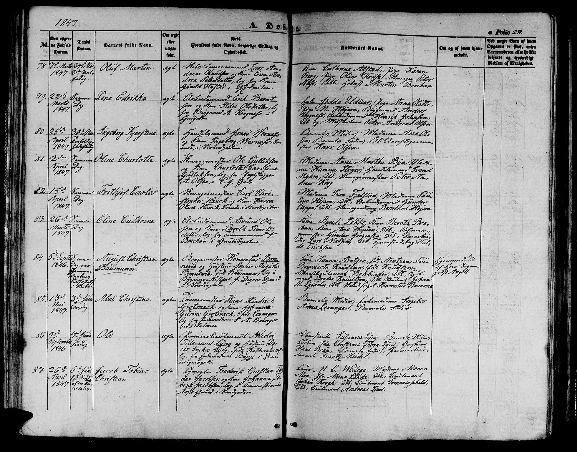 Ministerialprotokoller, klokkerbøker og fødselsregistre - Sør-Trøndelag, AV/SAT-A-1456/602/L0137: Klokkerbok nr. 602C05, 1846-1856, s. 28