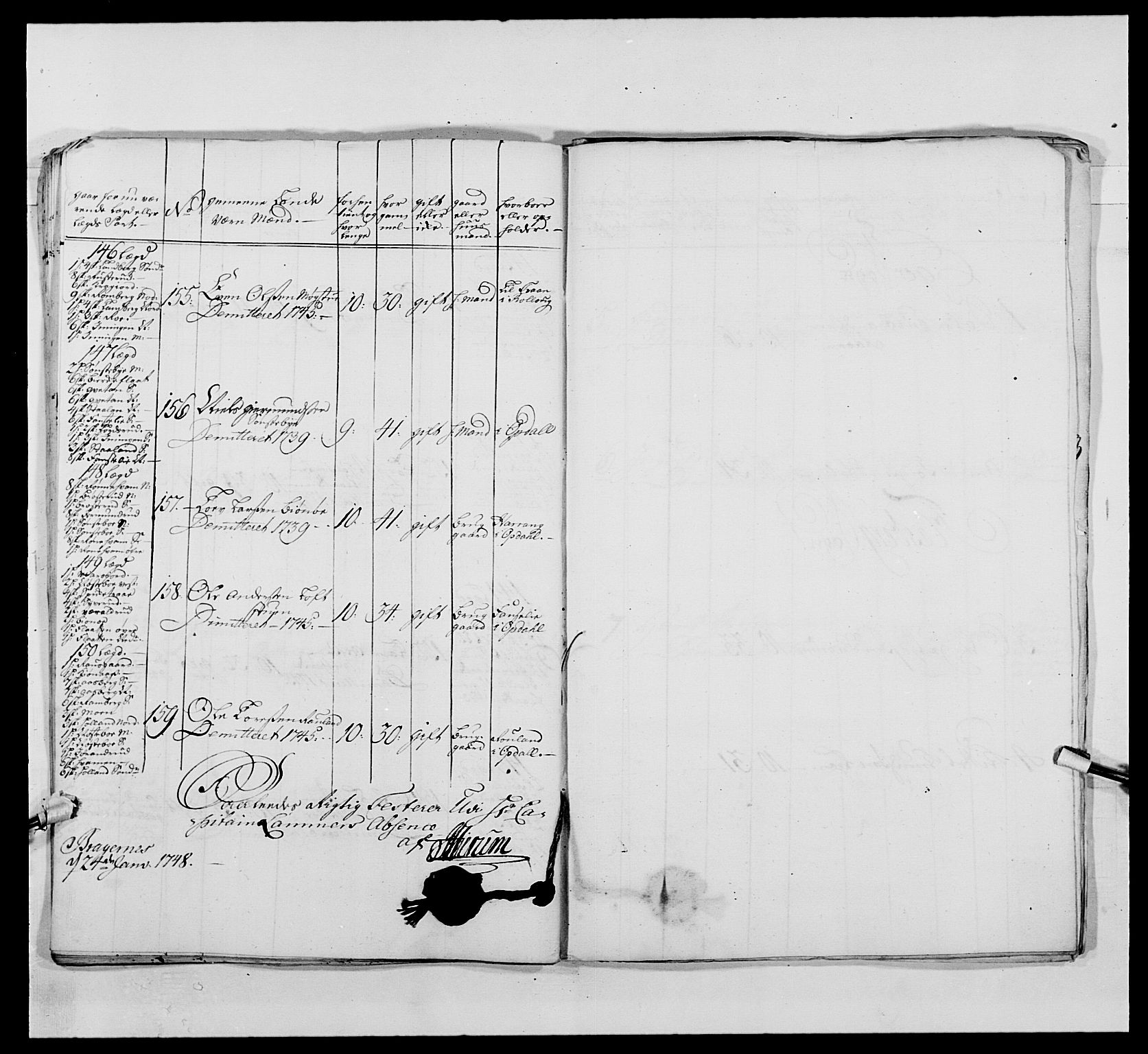 Kommanderende general (KG I) med Det norske krigsdirektorium, AV/RA-EA-5419/E/Ea/L0486: 1. Akershusiske regiment, 1727-1749, s. 154