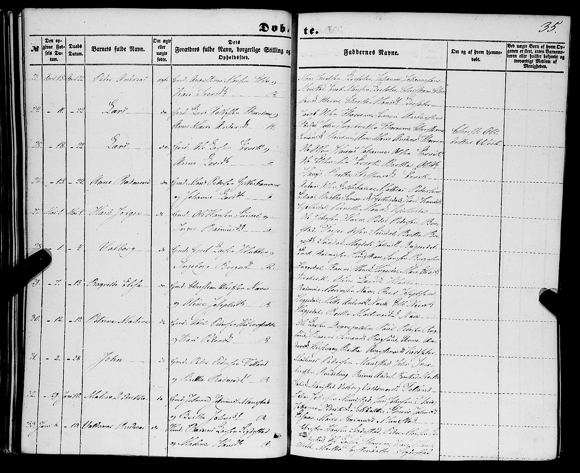 Davik sokneprestembete, AV/SAB-A-79701/H/Haa/Haaa/L0005: Ministerialbok nr. A 5, 1850-1866, s. 35