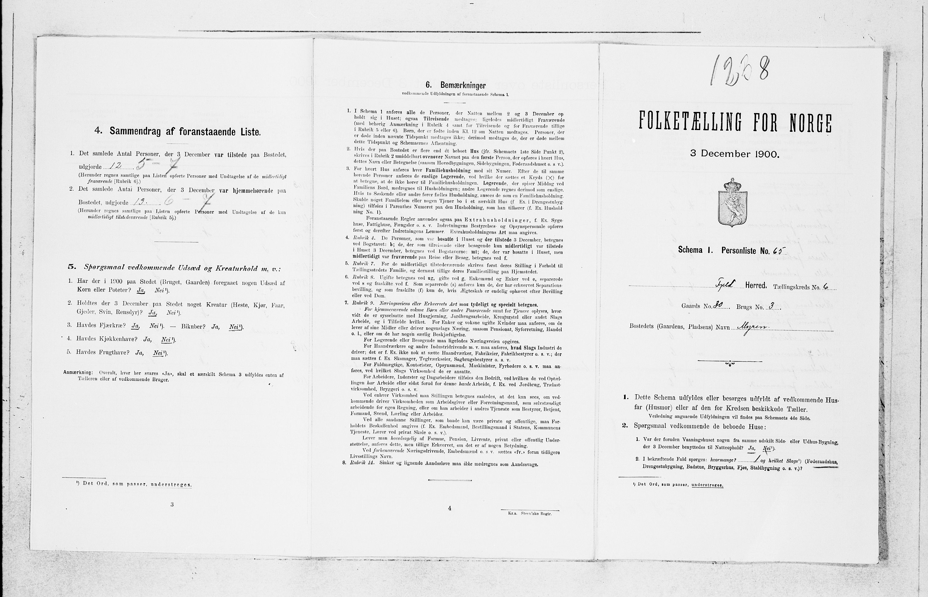 SAB, Folketelling 1900 for 1246 Fjell herred, 1900, s. 778