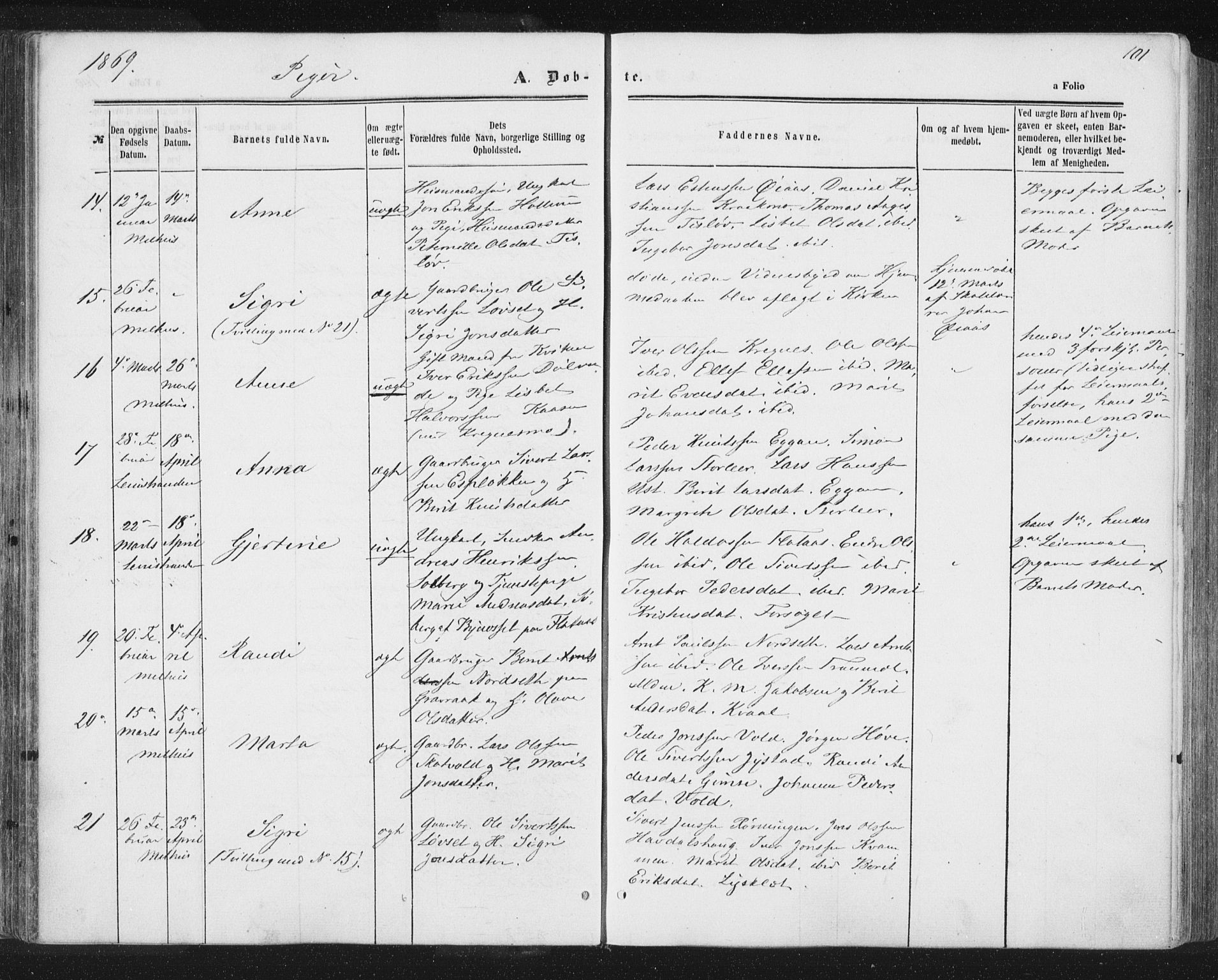 Ministerialprotokoller, klokkerbøker og fødselsregistre - Sør-Trøndelag, AV/SAT-A-1456/691/L1077: Ministerialbok nr. 691A09, 1862-1873, s. 101