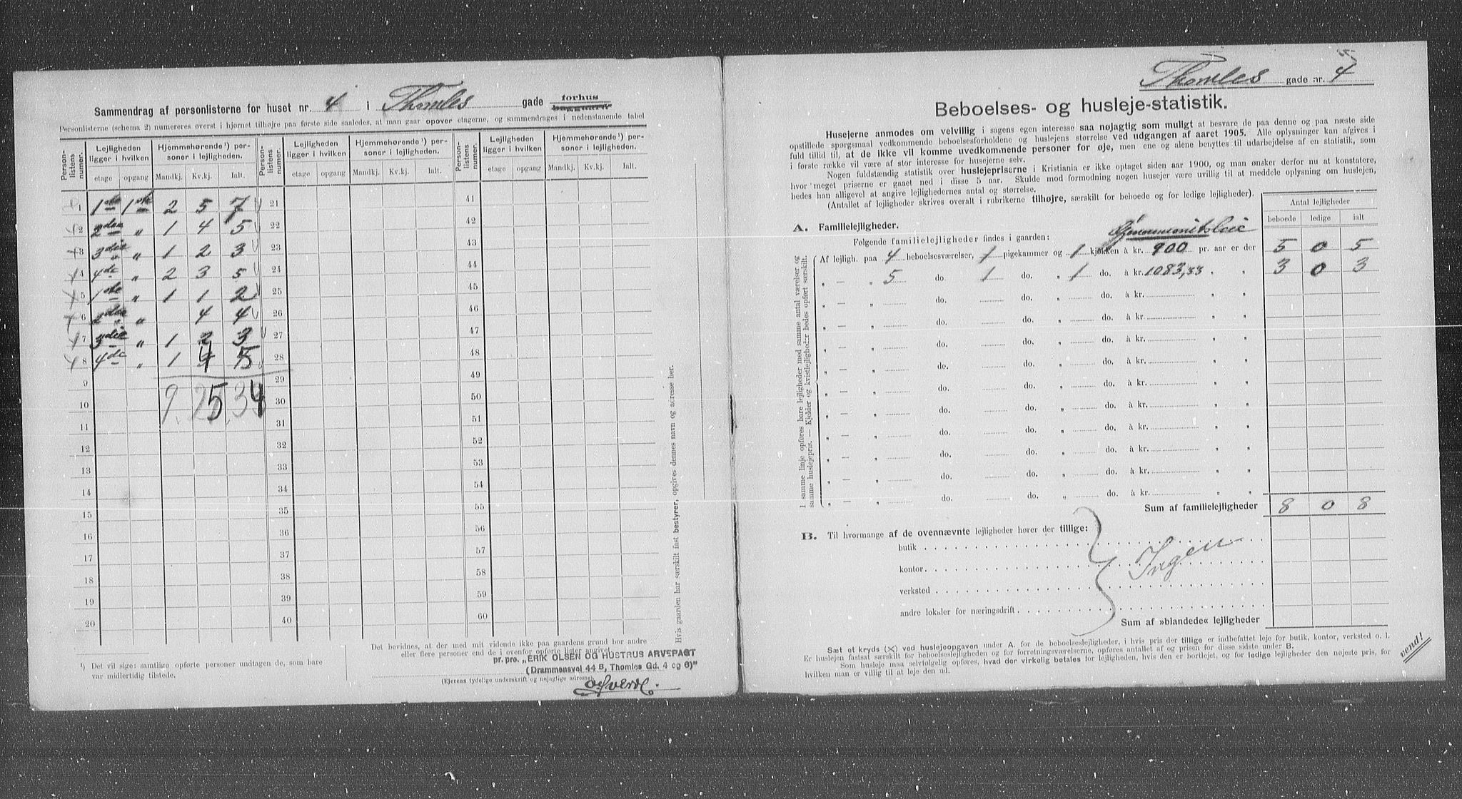 OBA, Kommunal folketelling 31.12.1905 for Kristiania kjøpstad, 1905, s. 57184