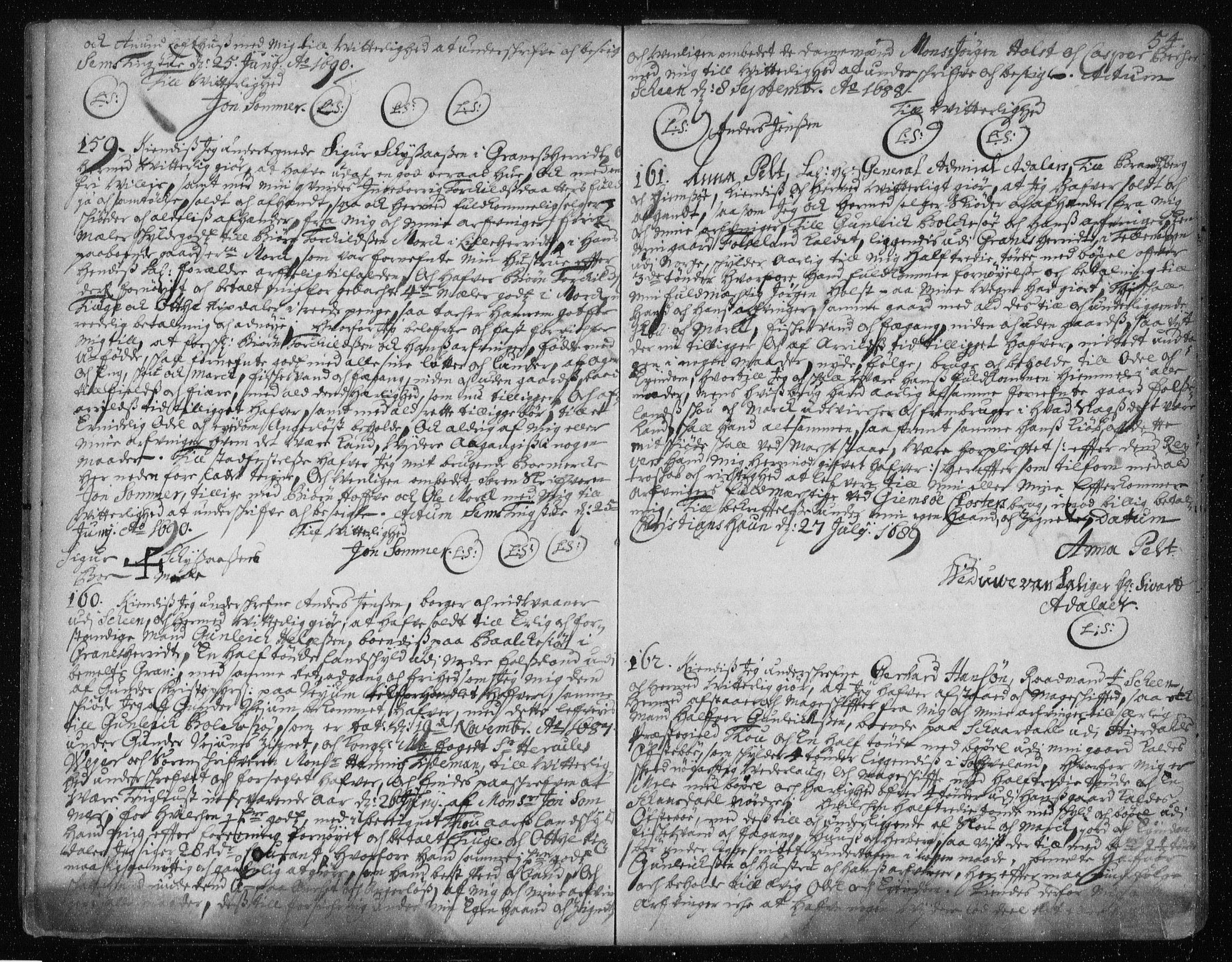 Øvre Telemark østfjelske sorenskriveri, SAKO/A-213/G/Ga/Gaa/L0001: Pantebok nr. I 1, 1689-1692, s. 54