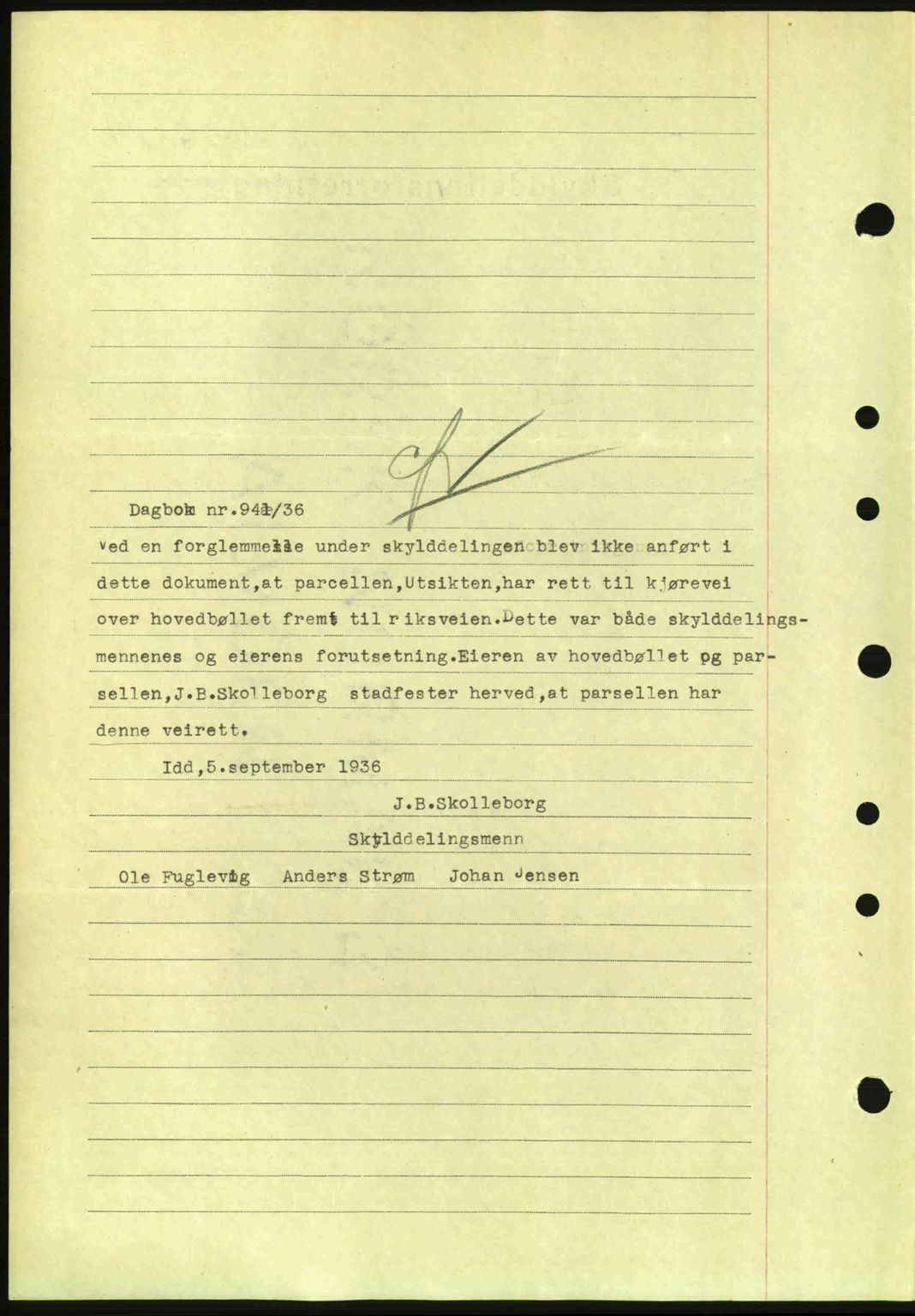 Idd og Marker sorenskriveri, AV/SAO-A-10283/G/Gb/Gbb/L0001: Pantebok nr. A1, 1936-1937, Dagboknr: 569/1936
