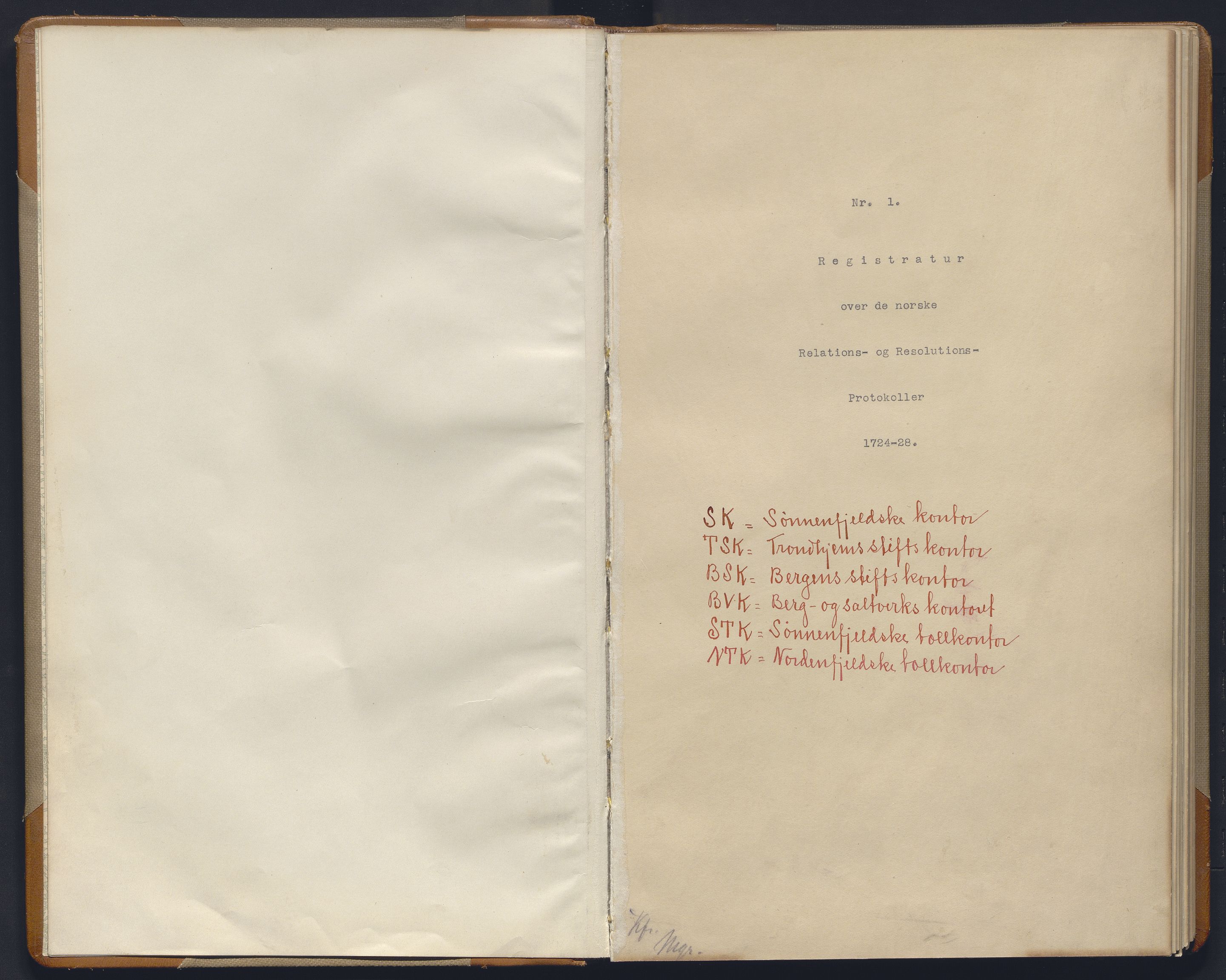 Avskriftsamlingen, RA/EA-4022/F/Fb/L0115: Registratur over norske Relasjons- og resolusjonsprotkoller, 1724-1728, s. 4