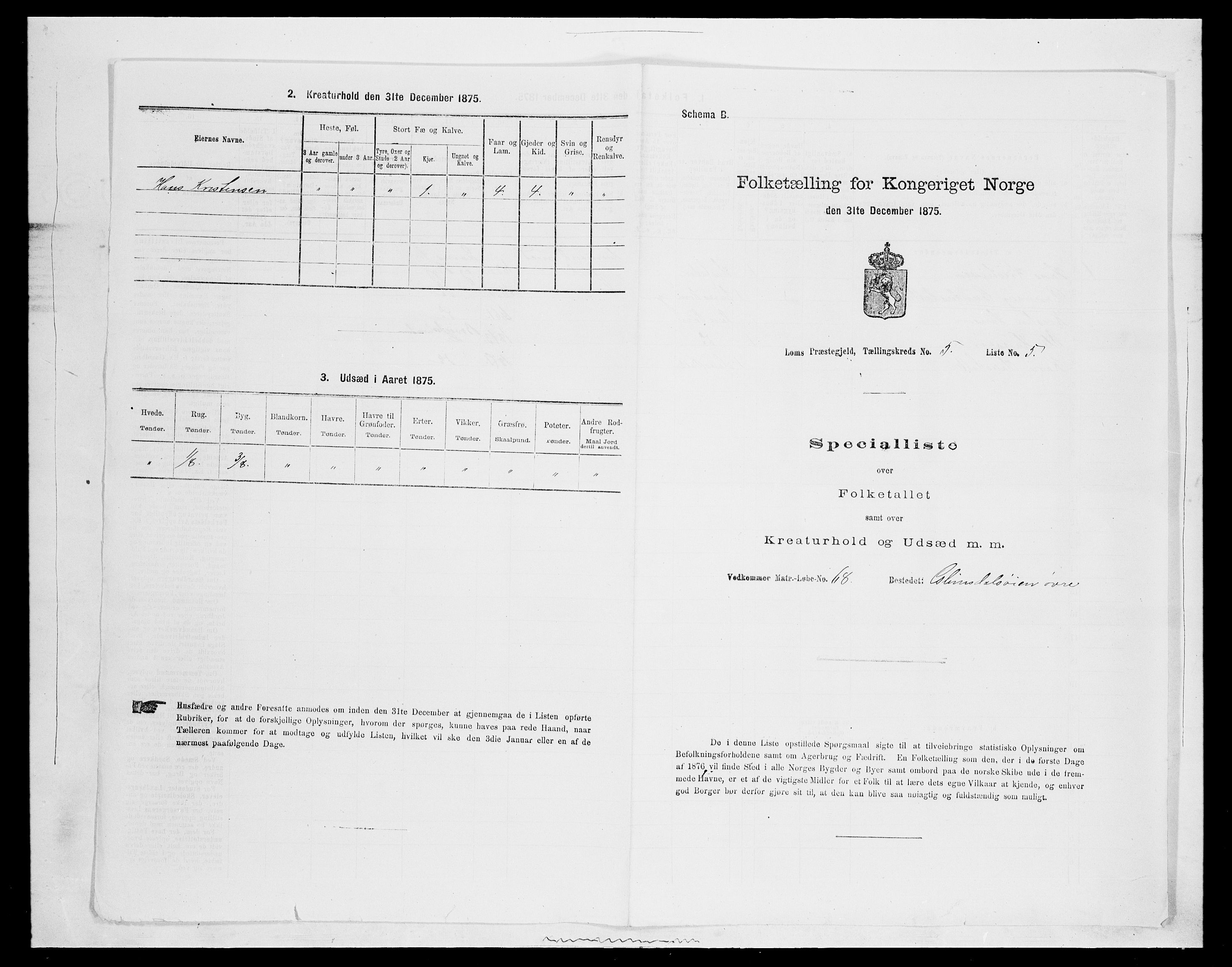 SAH, Folketelling 1875 for 0514P Lom prestegjeld, 1875, s. 752