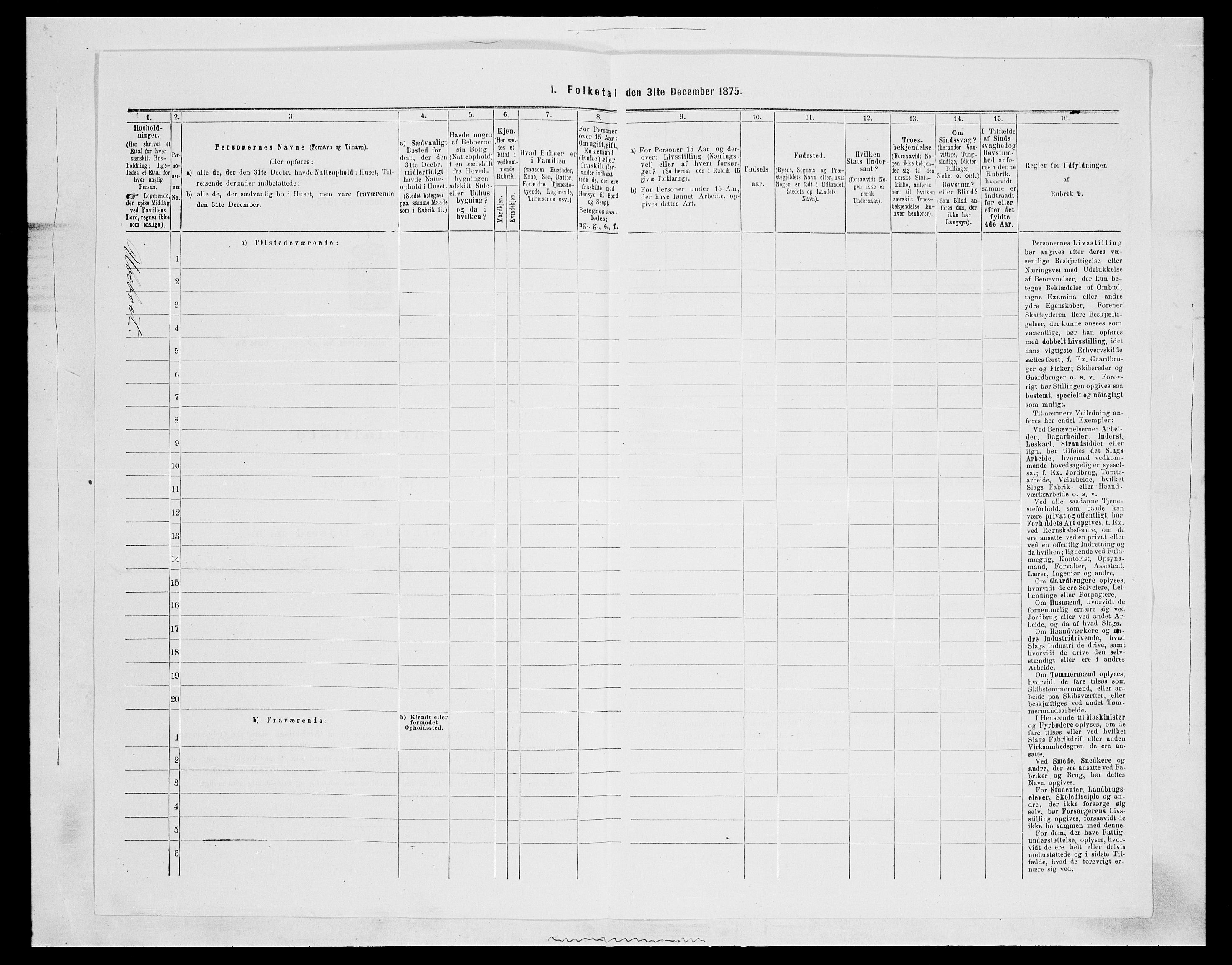 SAH, Folketelling 1875 for 0540P Sør-Aurdal prestegjeld, 1875, s. 748