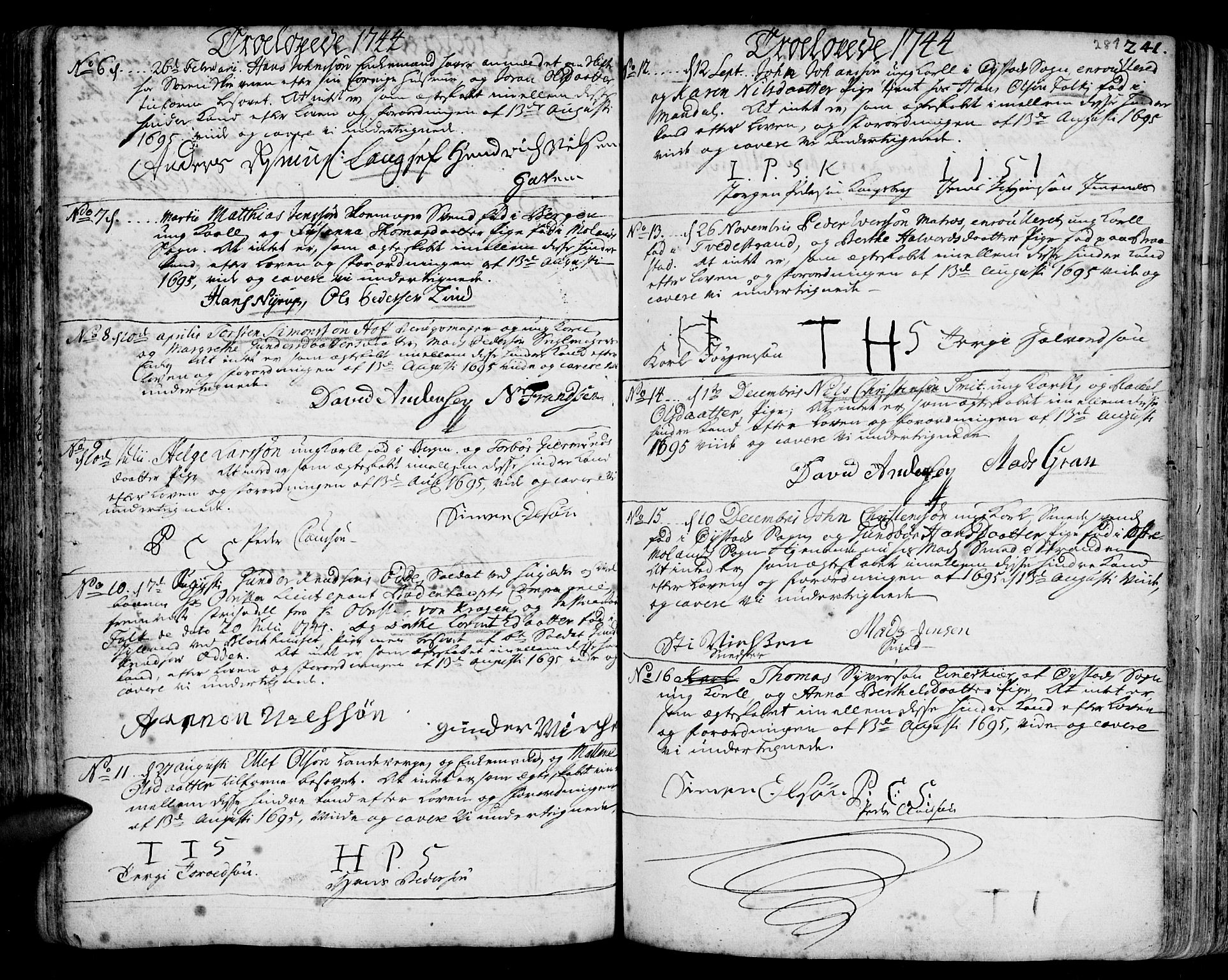 Arendal sokneprestkontor, Trefoldighet, AV/SAK-1111-0040/F/Fa/L0001: Ministerialbok nr. A 1, 1703-1815, s. 281