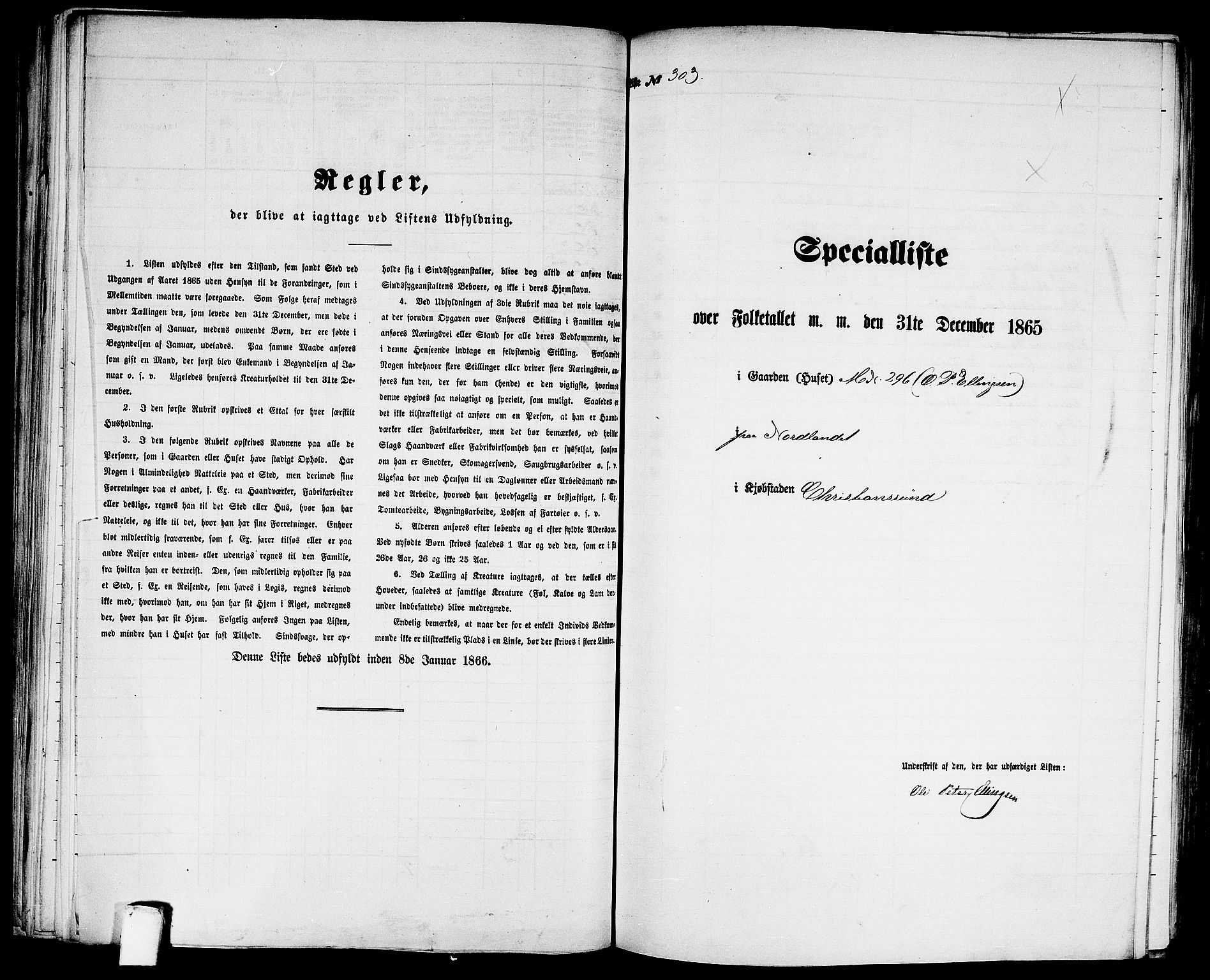 RA, Folketelling 1865 for 1503B Kristiansund prestegjeld, Kristiansund kjøpstad, 1865, s. 619