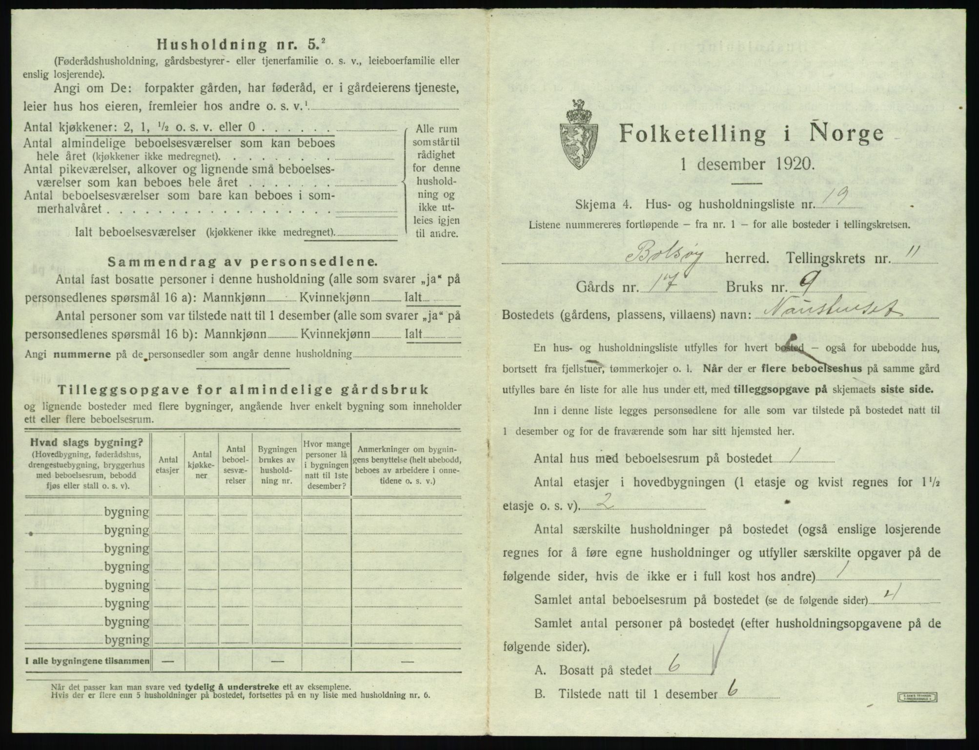 SAT, Folketelling 1920 for 1544 Bolsøy herred, 1920, s. 1609