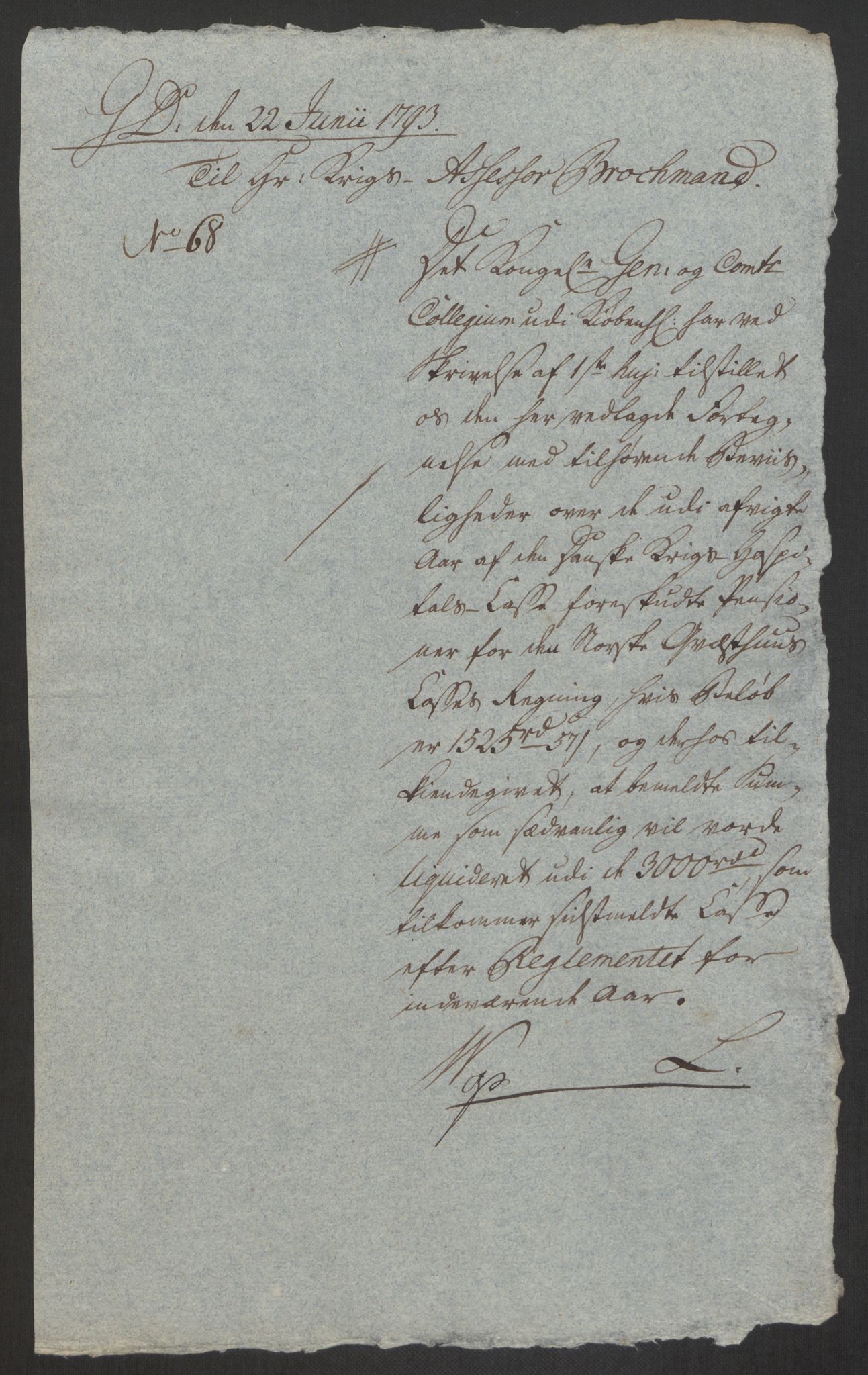 Forsvaret, Den norske kvesthuskasse/krigshospitalkasse, AV/RA-RAFA-1887/F/Fa/L0008: Konsepter, 1790-1793, s. 1132