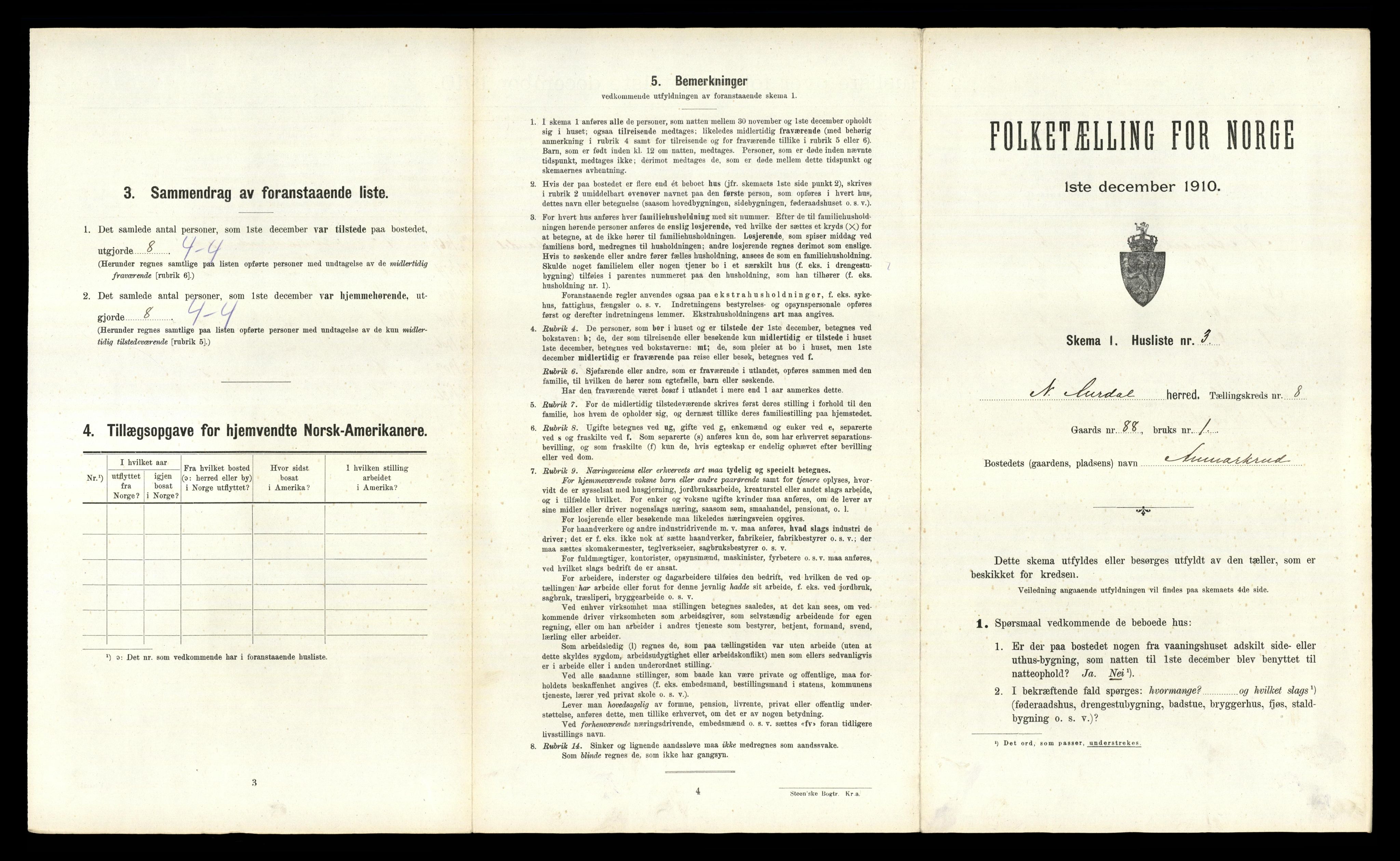 RA, Folketelling 1910 for 0542 Nord-Aurdal herred, 1910, s. 1113