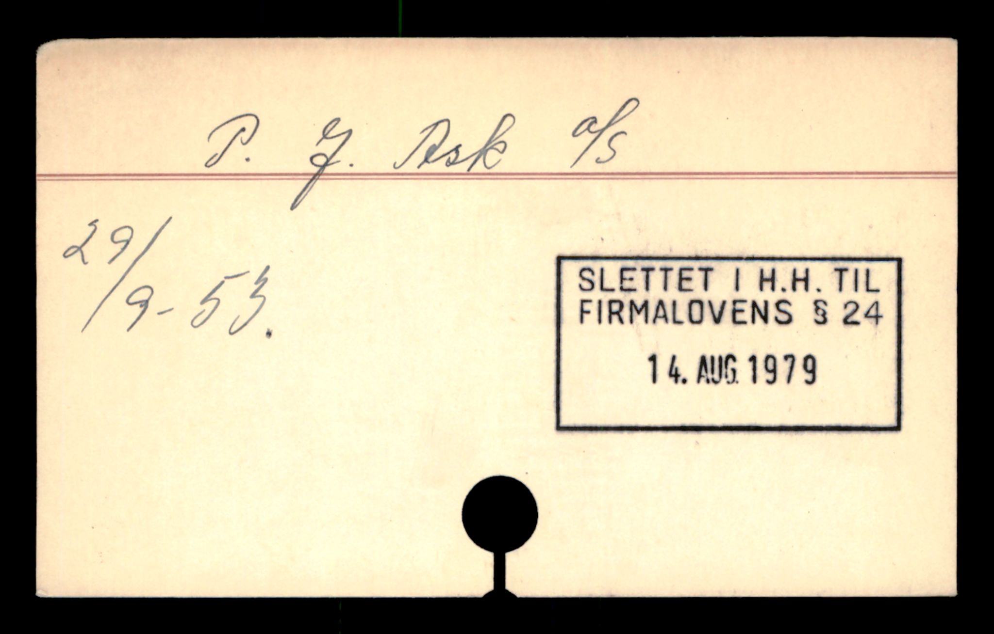 Oslo byfogd, Handelsregisteret, AV/SAT-A-10867/G/Ga/Gad/L0060: Kartotekkort - Slettede foretak, Pj-Rem, 1890-1990