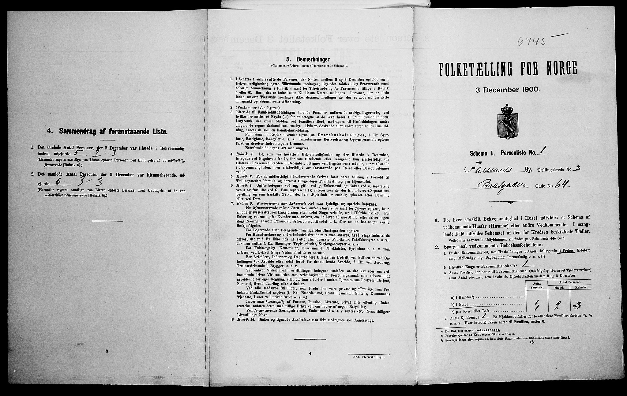 SAK, Folketelling 1900 for 1003 Farsund ladested, 1900, s. 530