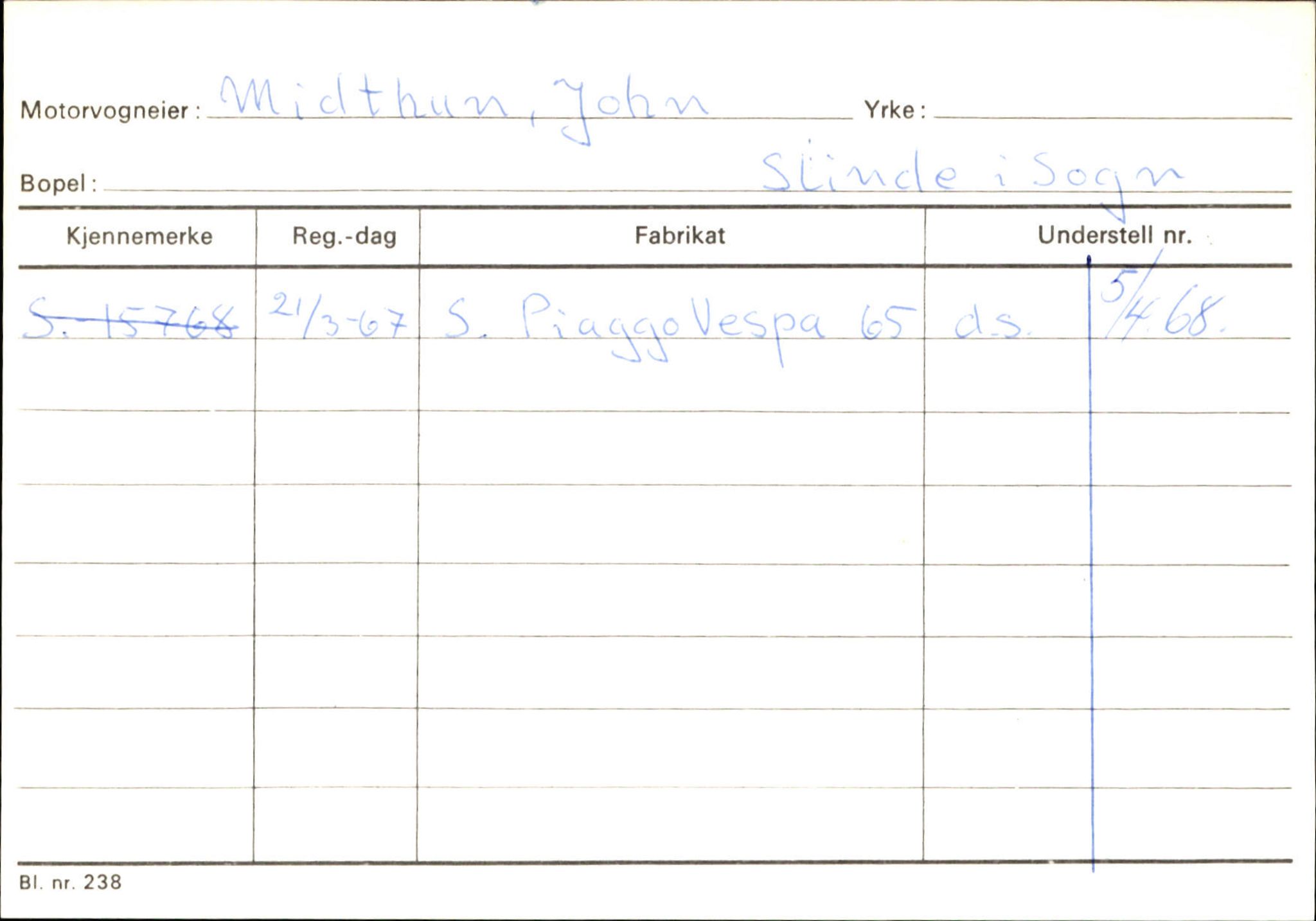 Statens vegvesen, Sogn og Fjordane vegkontor, SAB/A-5301/4/F/L0124: Eigarregister Sogndal A-U, 1945-1975, s. 1690