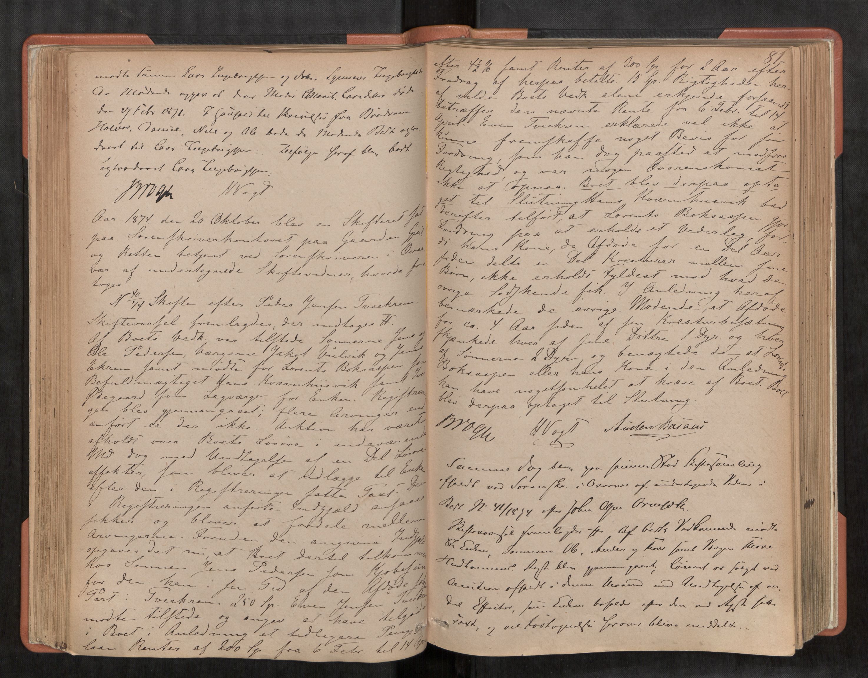 Nordmøre sorenskriveri, AV/SAT-A-4132/1/3/3B/L0003: Forhandlingsprotokoll nr. 03, 1871-1881, s. 81