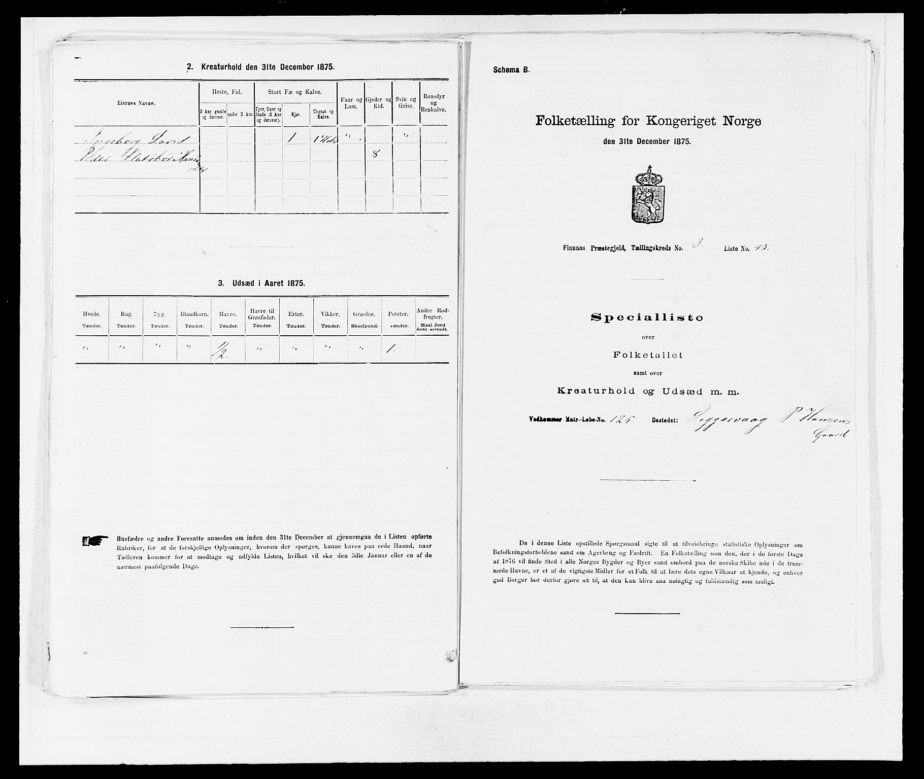 SAB, Folketelling 1875 for 1218P Finnås prestegjeld, 1875, s. 506