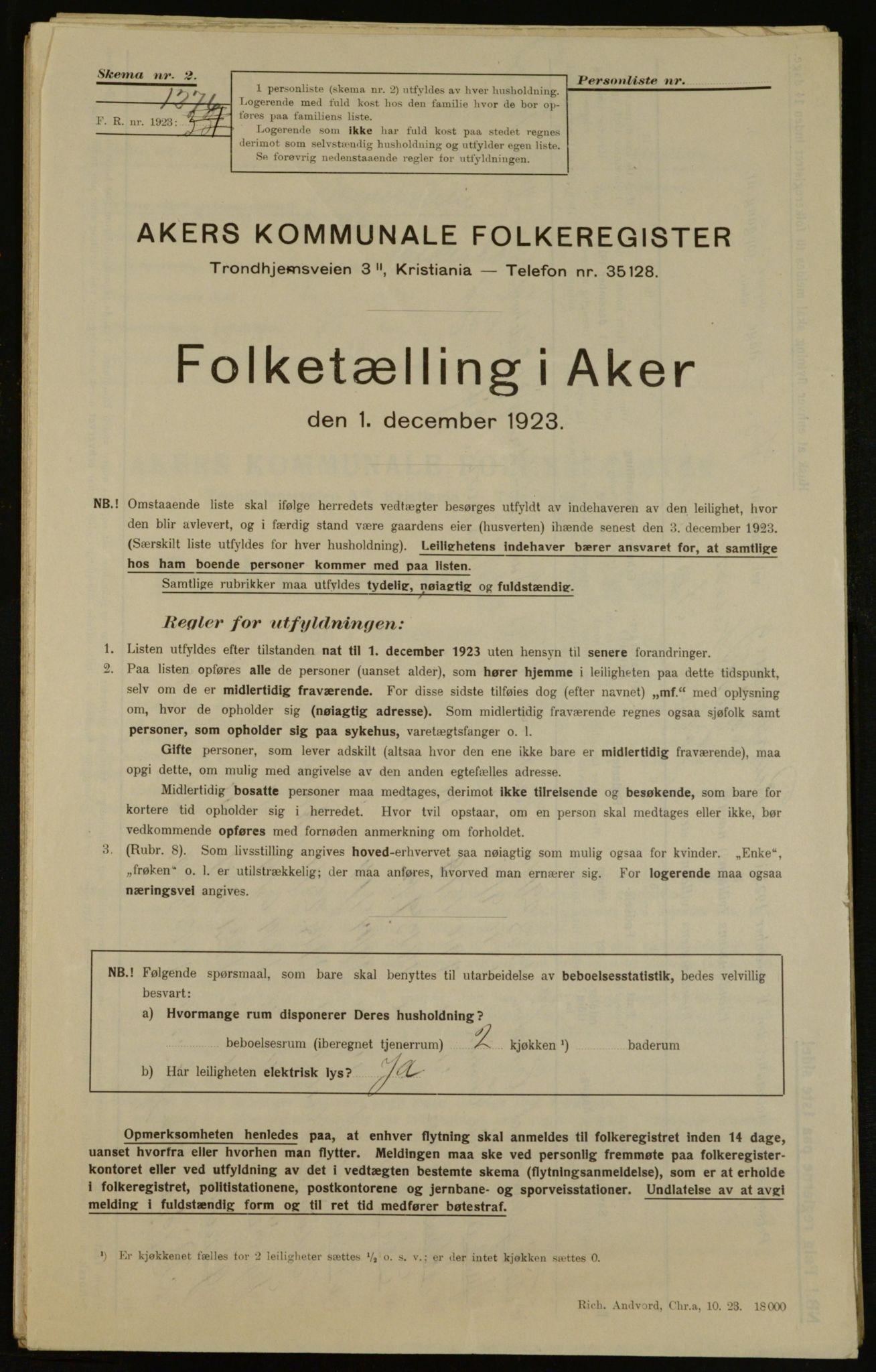 , Kommunal folketelling 1.12.1923 for Aker, 1923, s. 15798