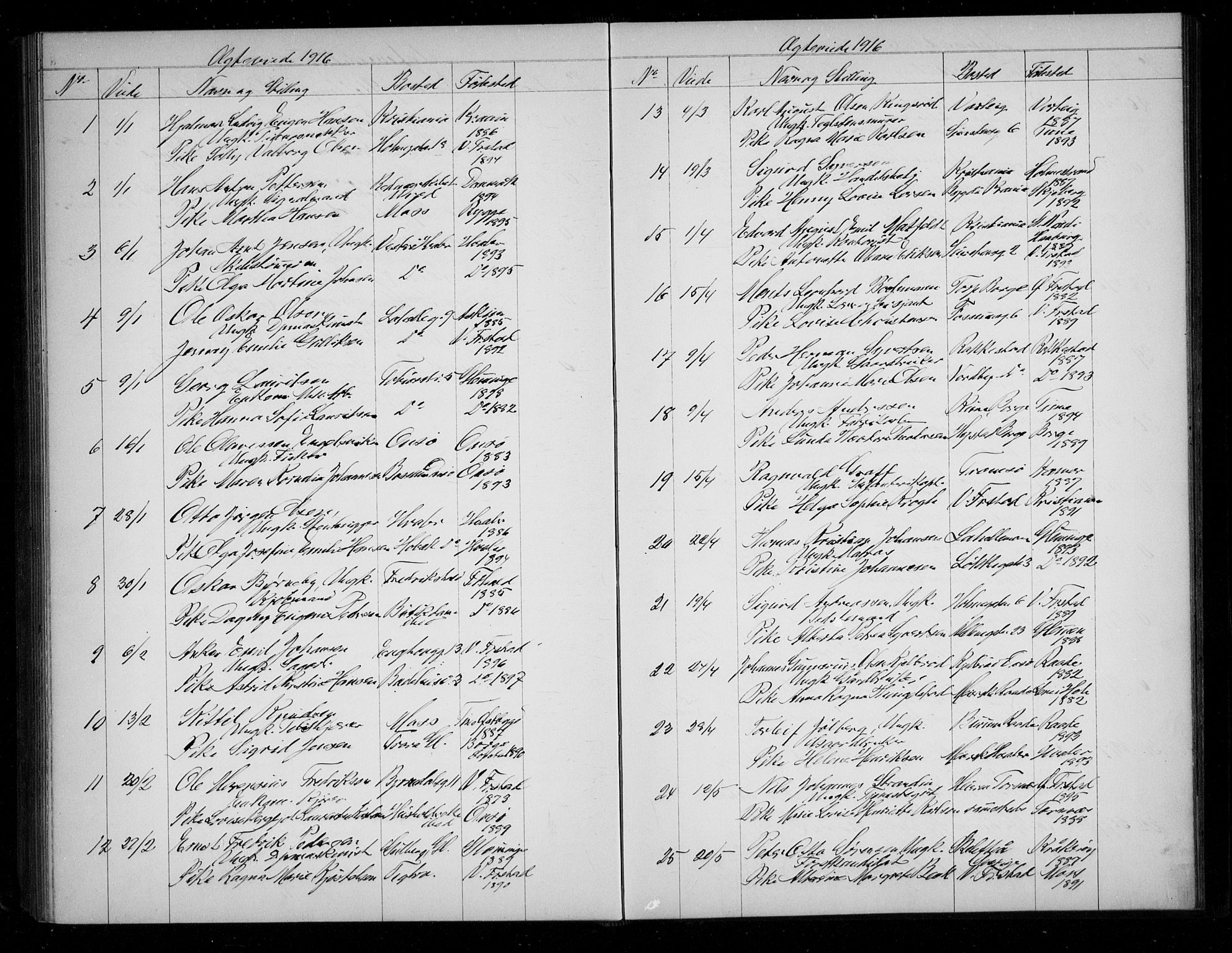 Fredrikstad domkirkes prestekontor Kirkebøker, AV/SAO-A-10906/G/Ga/L0001: Klokkerbok nr. 1, 1876-1922
