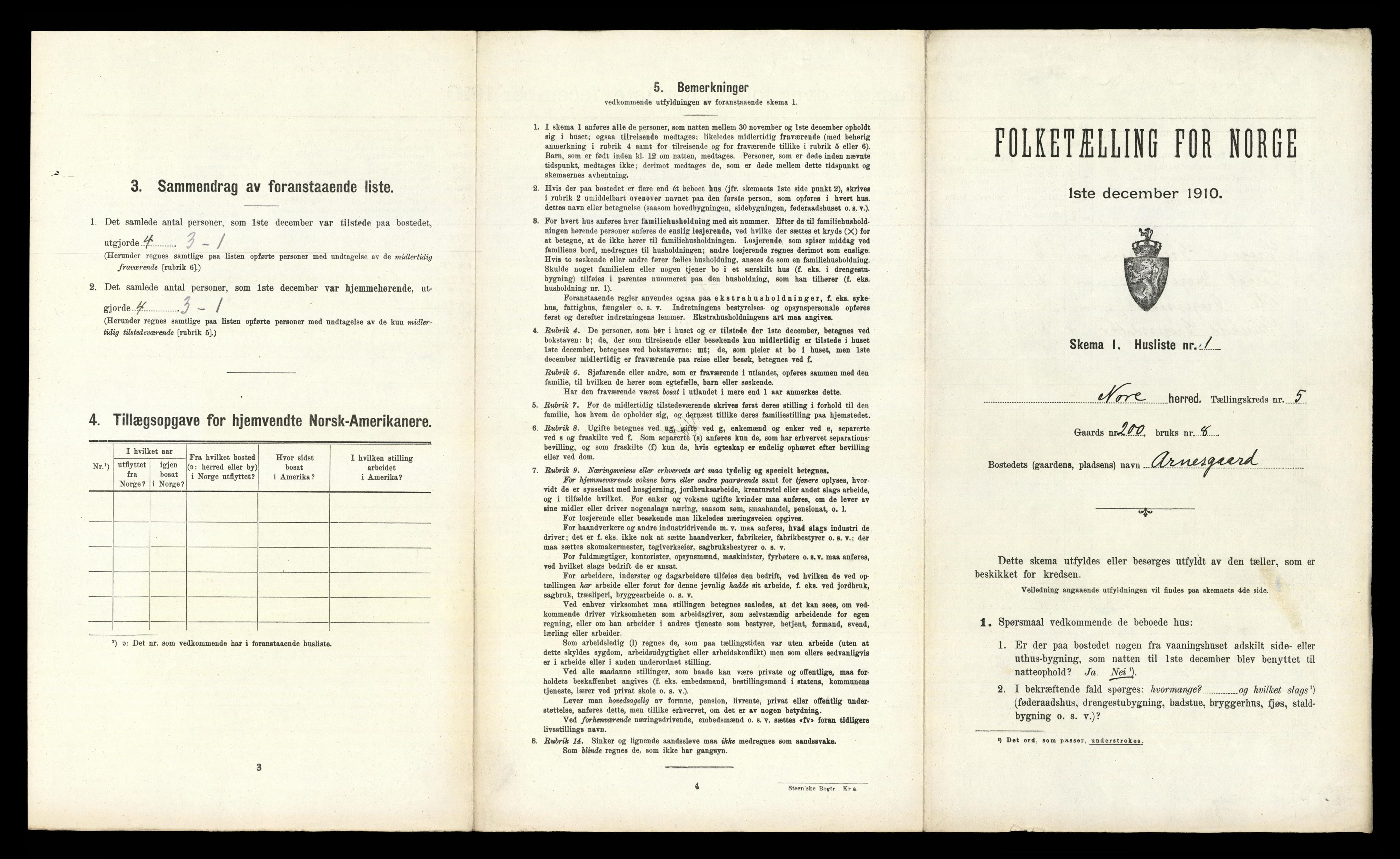 RA, Folketelling 1910 for 0633 Nore herred, 1910, s. 427