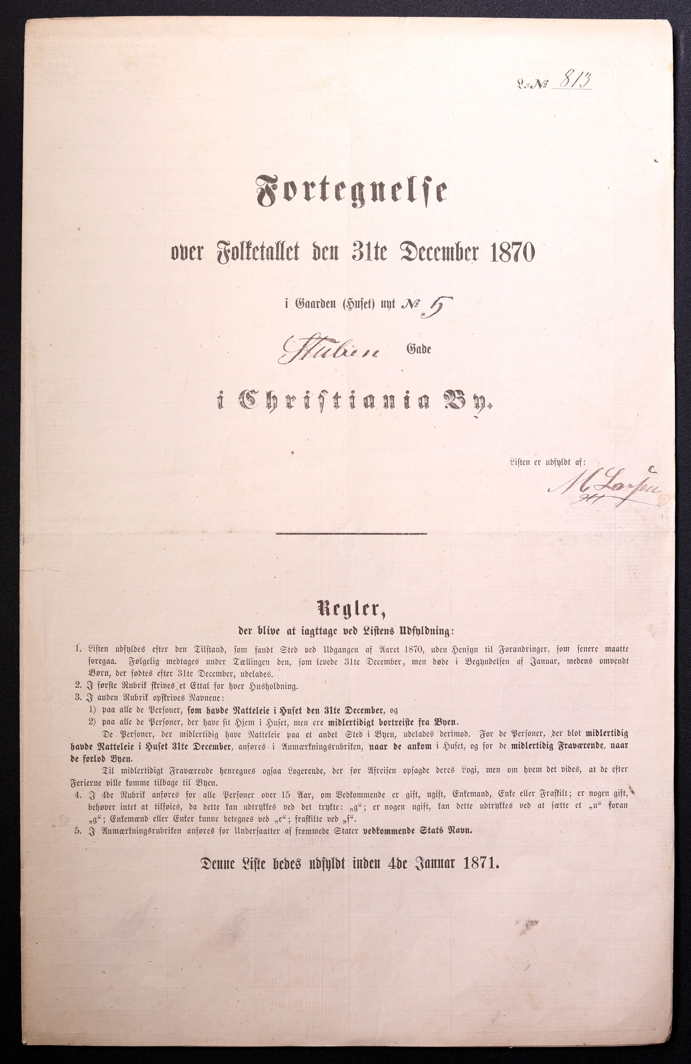 RA, Folketelling 1870 for 0301 Kristiania kjøpstad, 1870, s. 4064