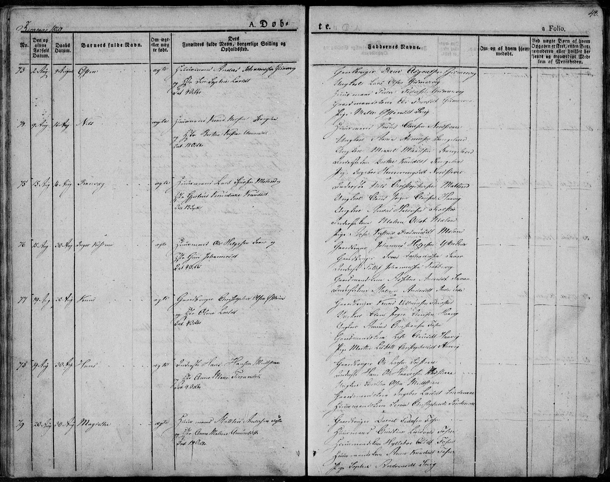 Avaldsnes sokneprestkontor, AV/SAST-A -101851/H/Ha/Haa/L0005: Ministerialbok nr. A 5.1, 1825-1841, s. 48