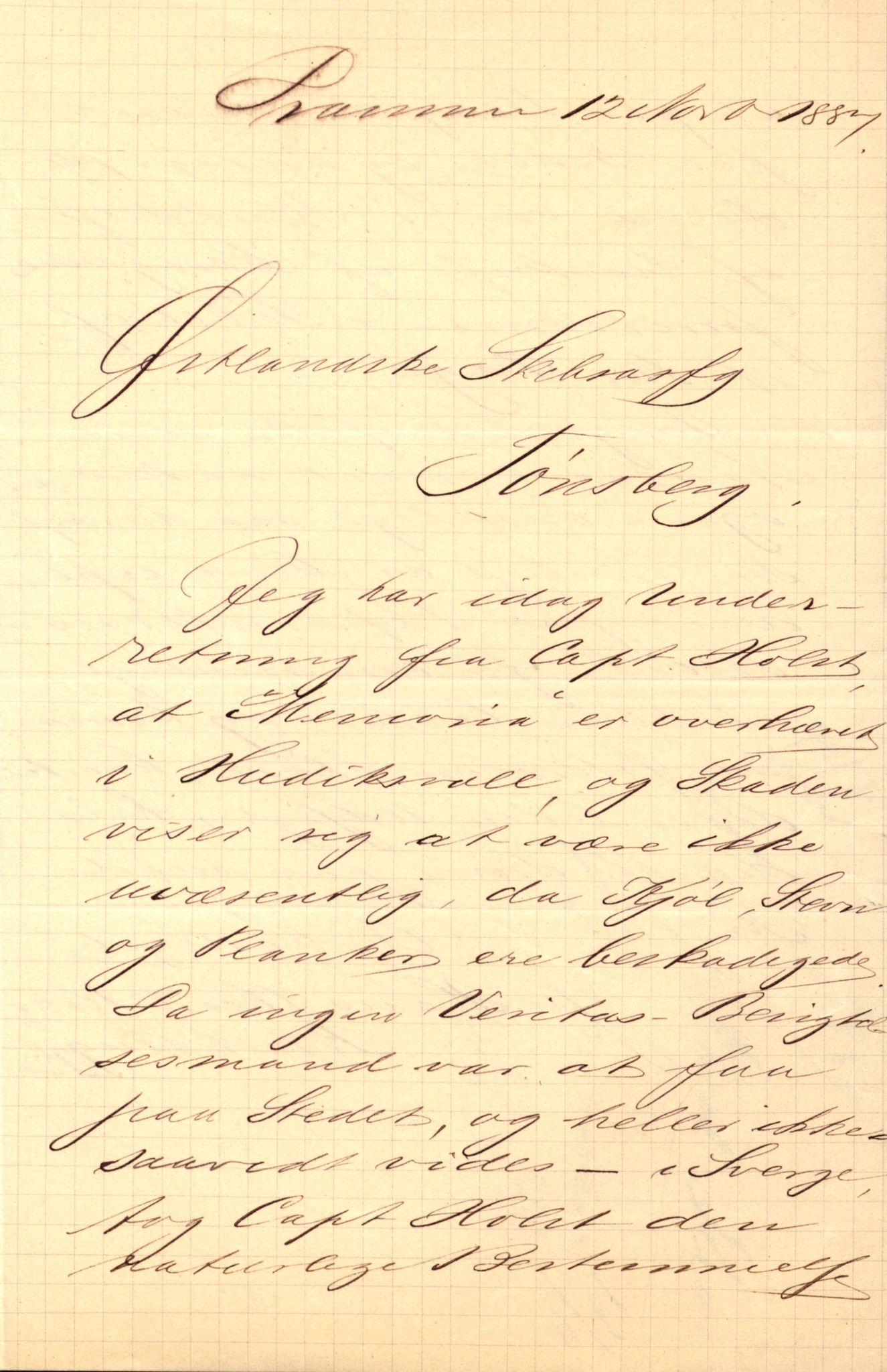 Pa 63 - Østlandske skibsassuranceforening, VEMU/A-1079/G/Ga/L0020/0010: Havaridokumenter / Anna, Silome, Oscarsborg, Memoria, Telegraf, 1887, s. 11
