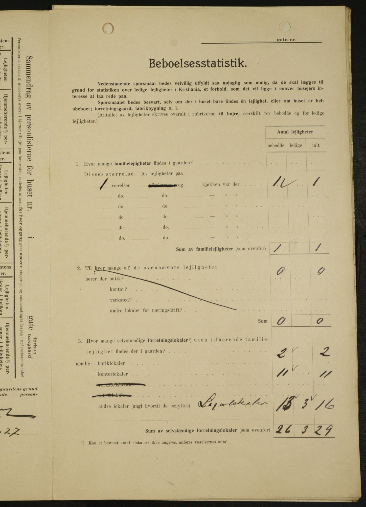 OBA, Kommunal folketelling 1.2.1909 for Kristiania kjøpstad, 1909, s. 27436