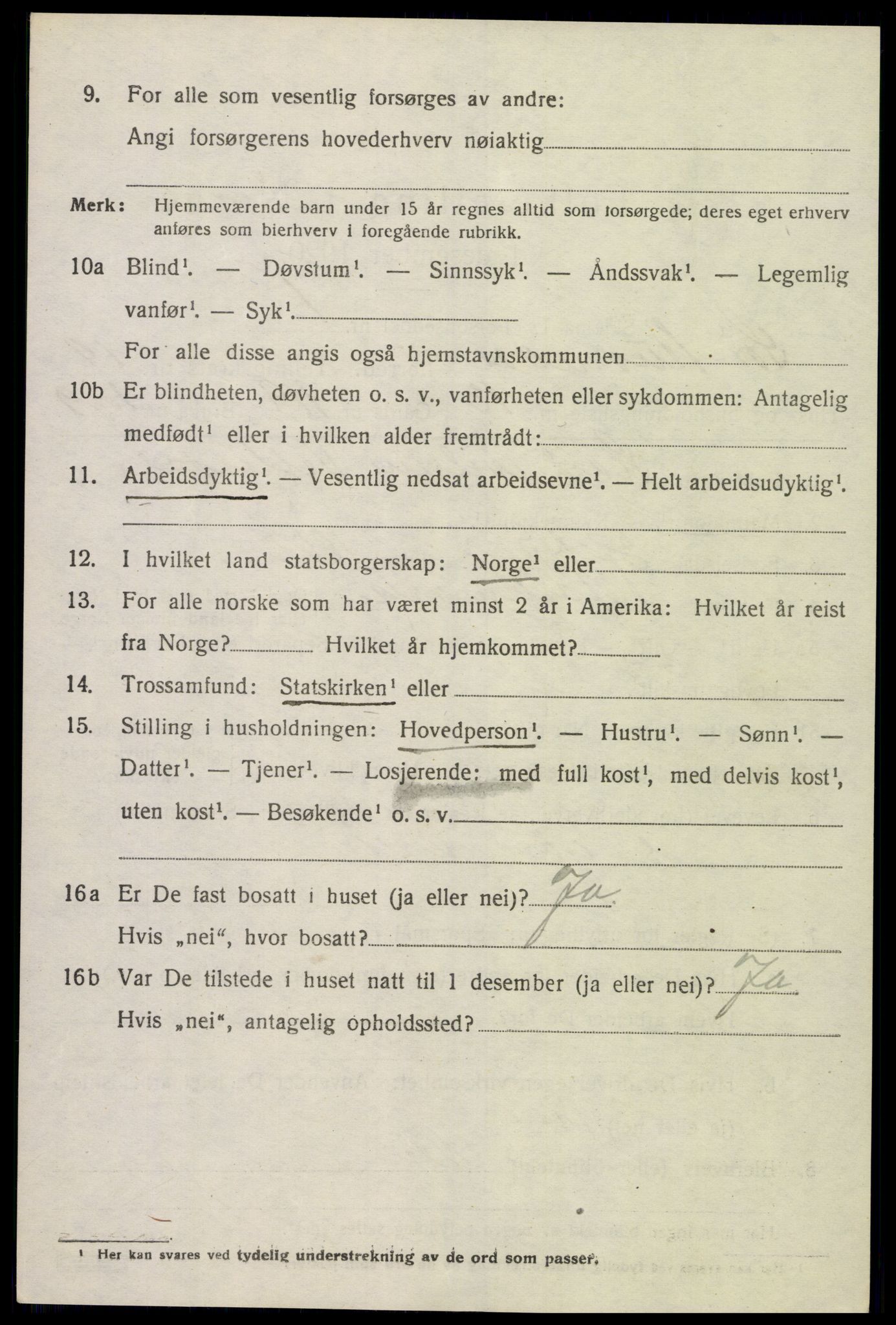 SAK, Folketelling 1920 for 1029 Sør-Audnedal herred, 1920, s. 6682