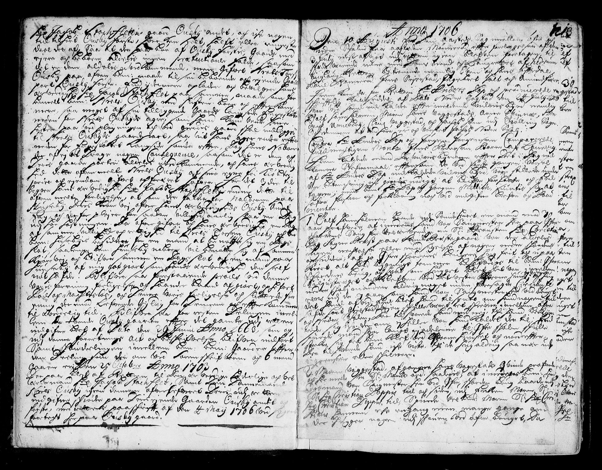 Larvik sorenskriveri, AV/SAKO-A-83/F/Fa/L0011: Tingbok, 1706-1710, s. 12
