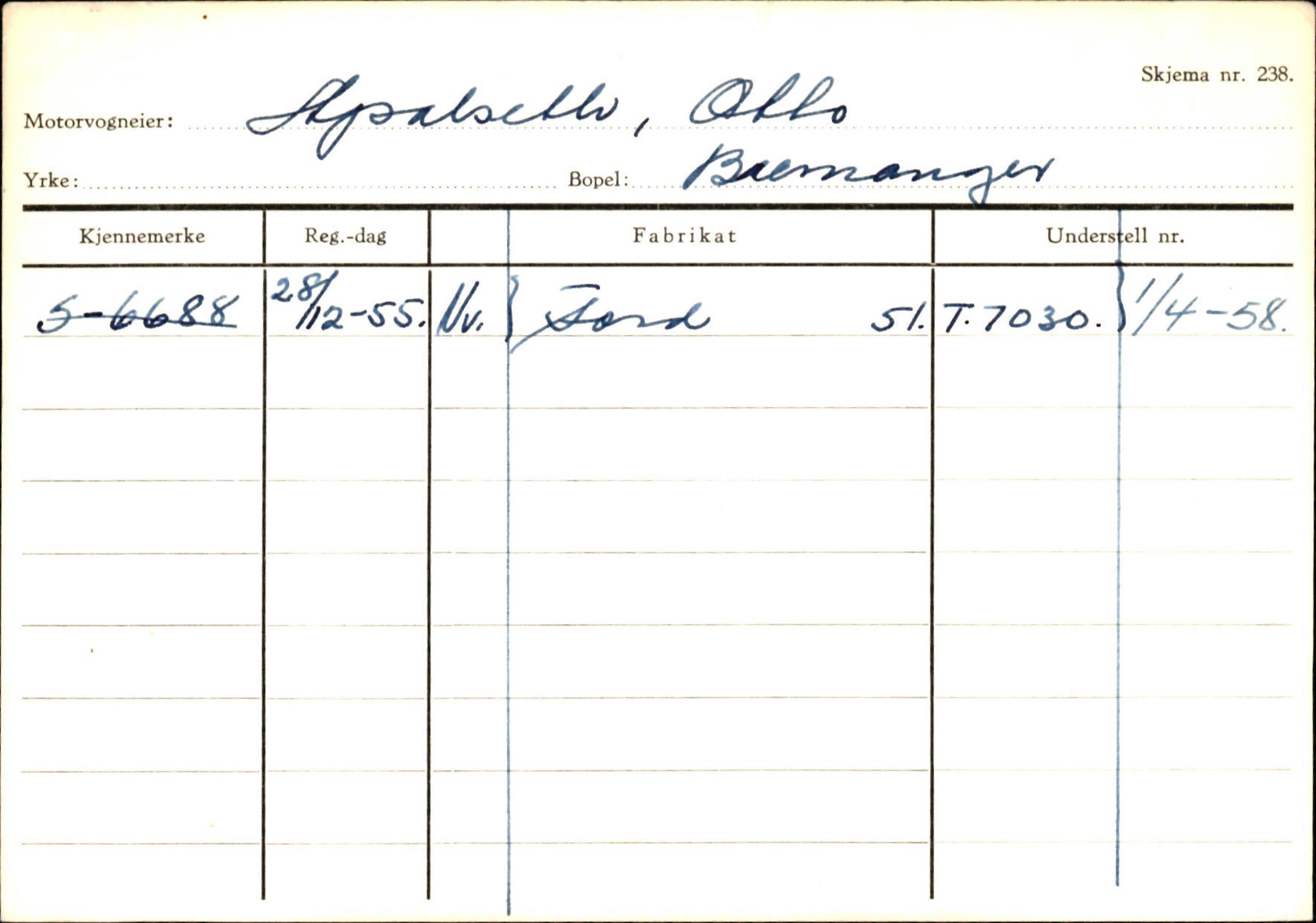 Statens vegvesen, Sogn og Fjordane vegkontor, AV/SAB-A-5301/4/F/L0133: Eigarregister Bremanger A-Å. Gaular A-H, 1945-1975, s. 31