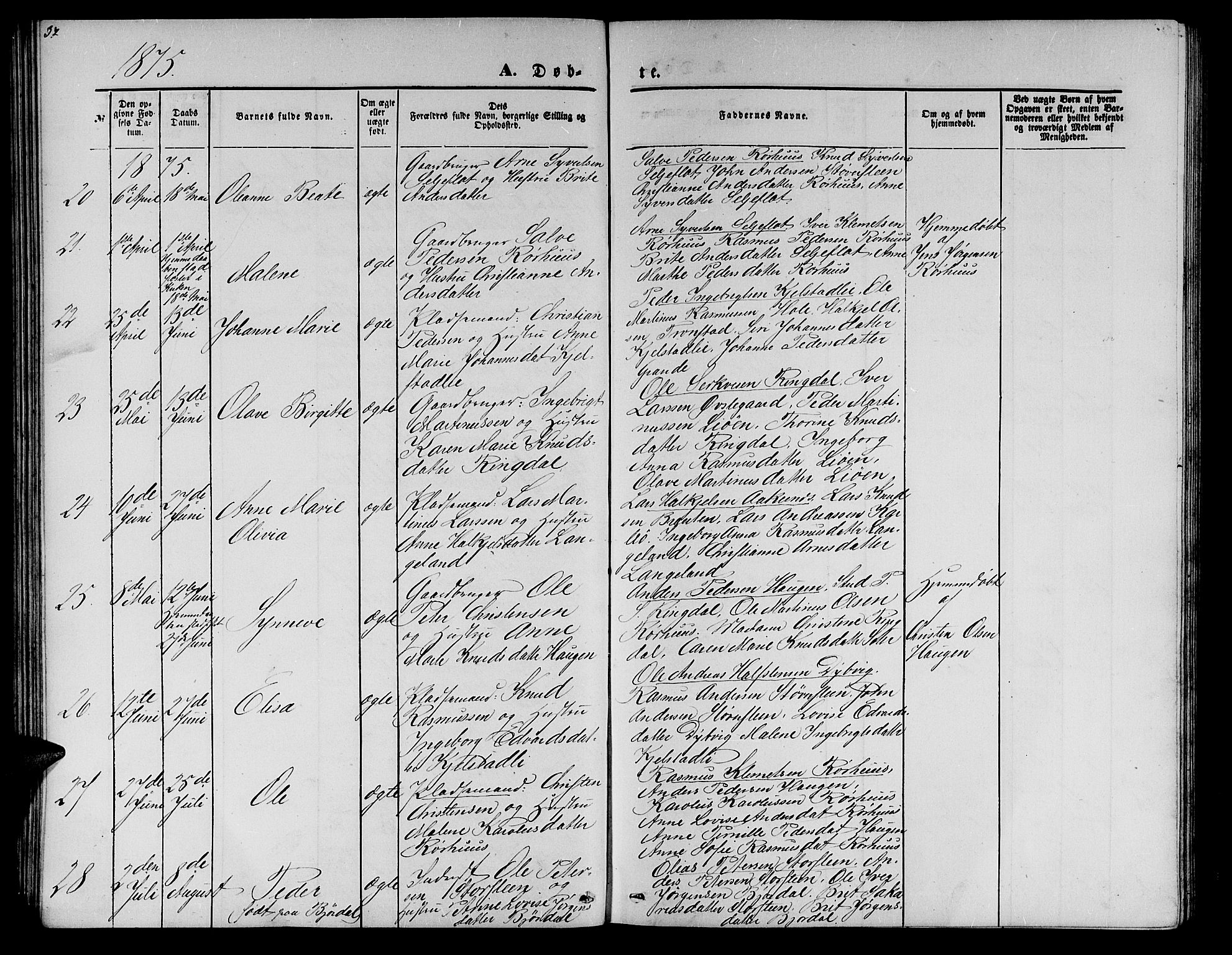 Ministerialprotokoller, klokkerbøker og fødselsregistre - Møre og Romsdal, AV/SAT-A-1454/517/L0229: Klokkerbok nr. 517C02, 1864-1879, s. 37