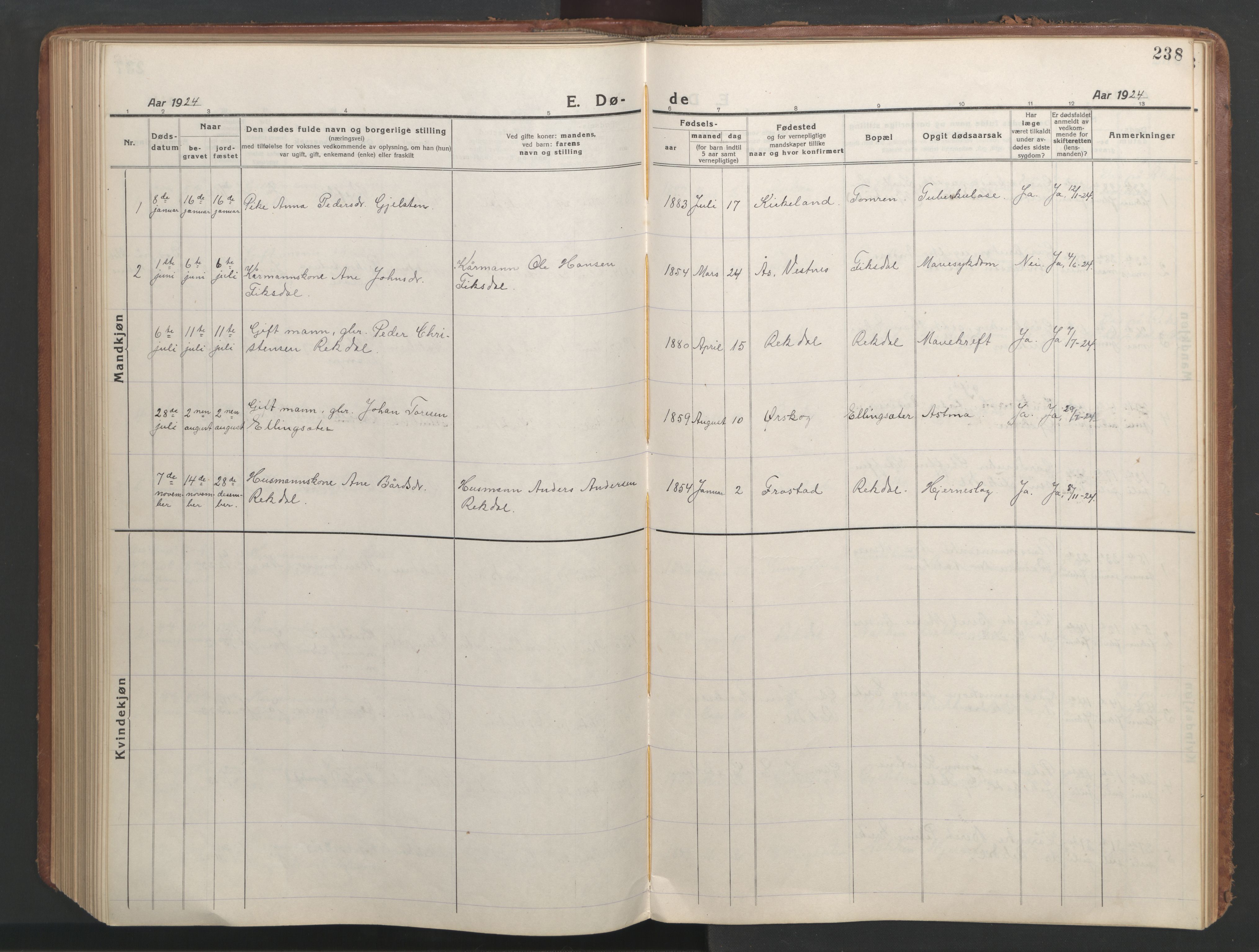 Ministerialprotokoller, klokkerbøker og fødselsregistre - Møre og Romsdal, AV/SAT-A-1454/540/L0542: Klokkerbok nr. 540C02, 1921-1967, s. 239