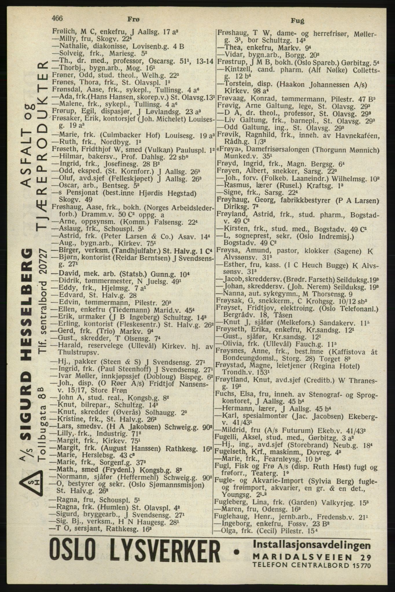 Kristiania/Oslo adressebok, PUBL/-, 1940, s. 484