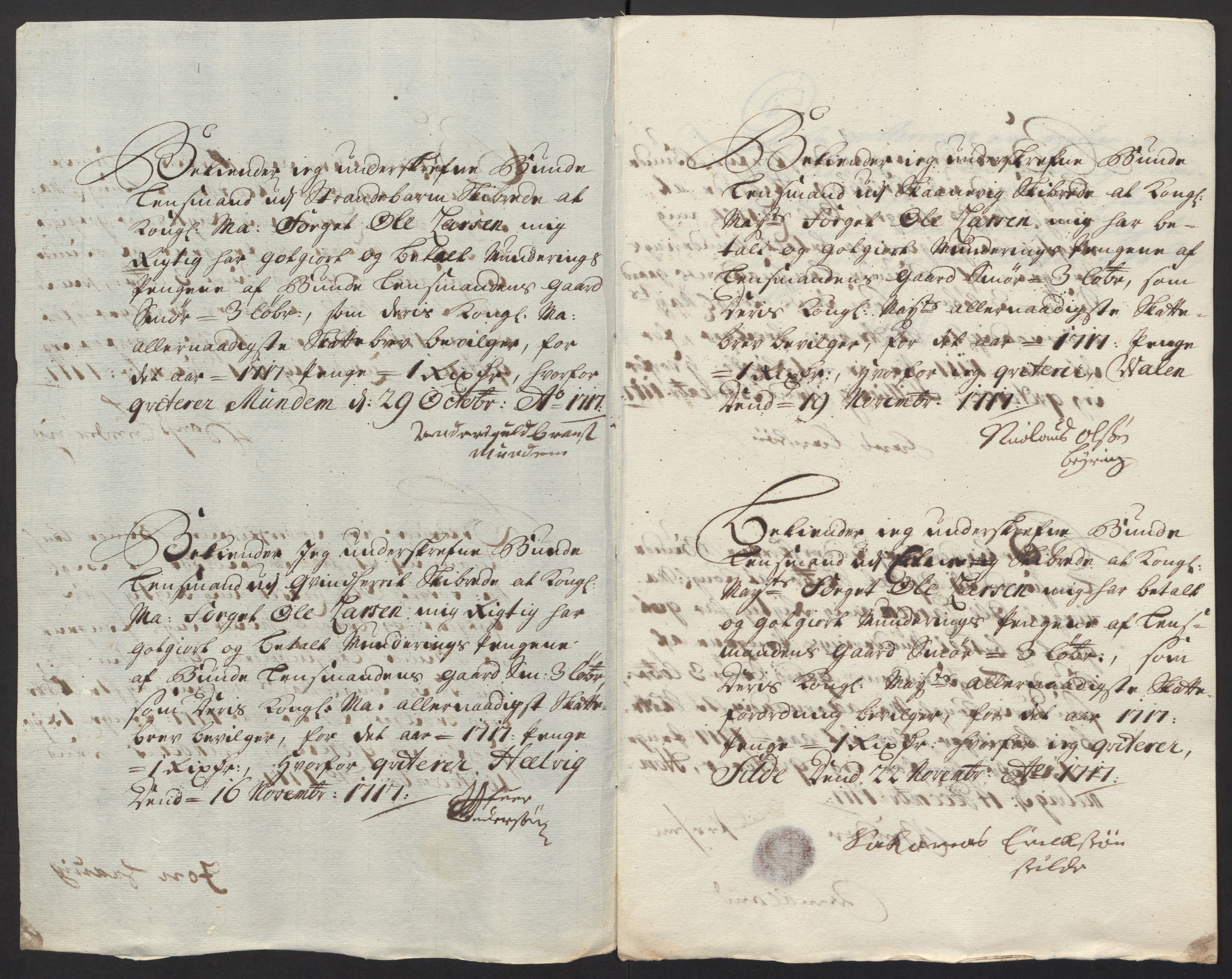 Rentekammeret inntil 1814, Reviderte regnskaper, Fogderegnskap, AV/RA-EA-4092/R48/L2994: Fogderegnskap Sunnhordland og Hardanger, 1717, s. 290