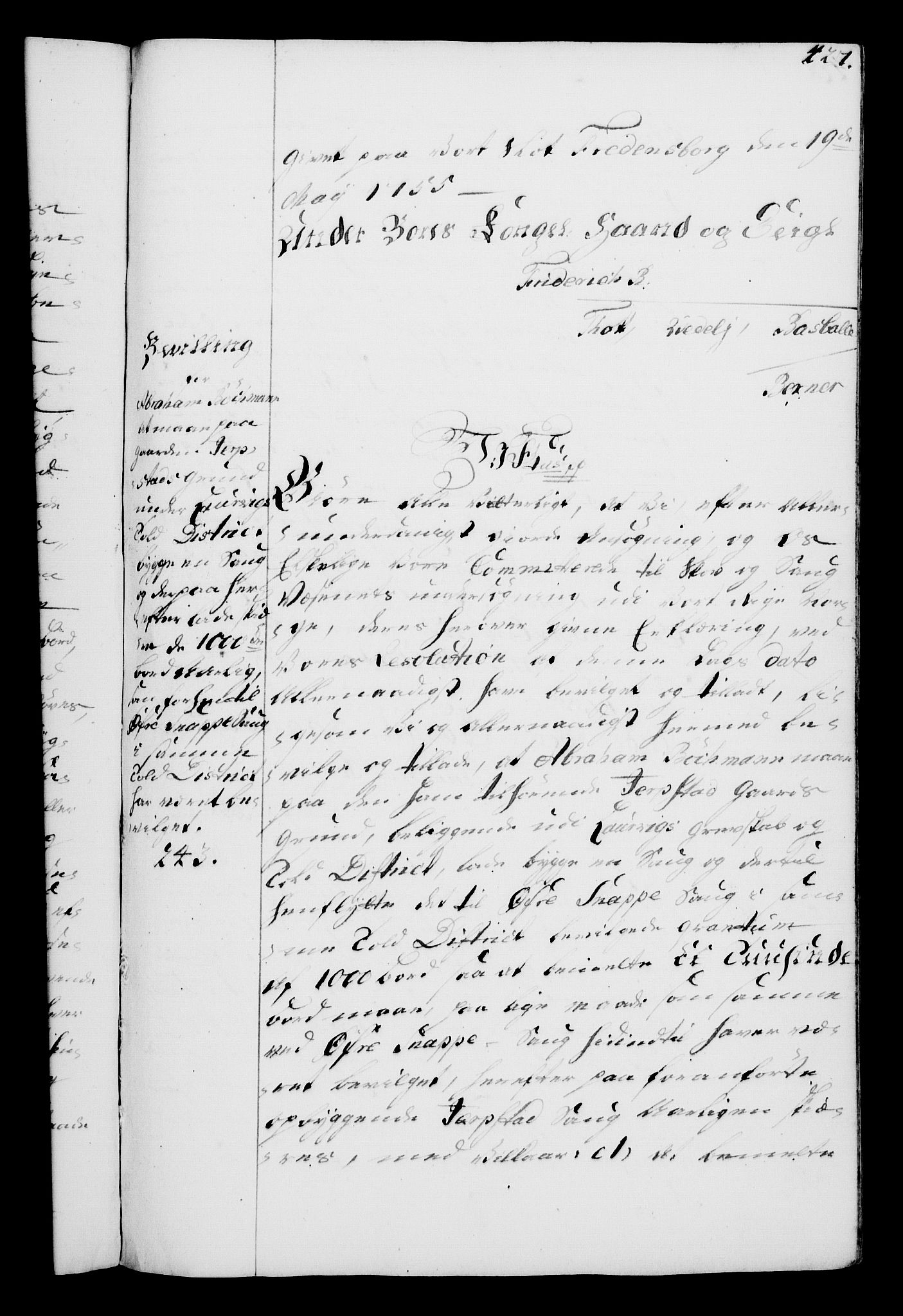 Rentekammeret, Kammerkanselliet, RA/EA-3111/G/Gg/Gga/L0006: Norsk ekspedisjonsprotokoll med register (merket RK 53.6), 1749-1759, s. 427
