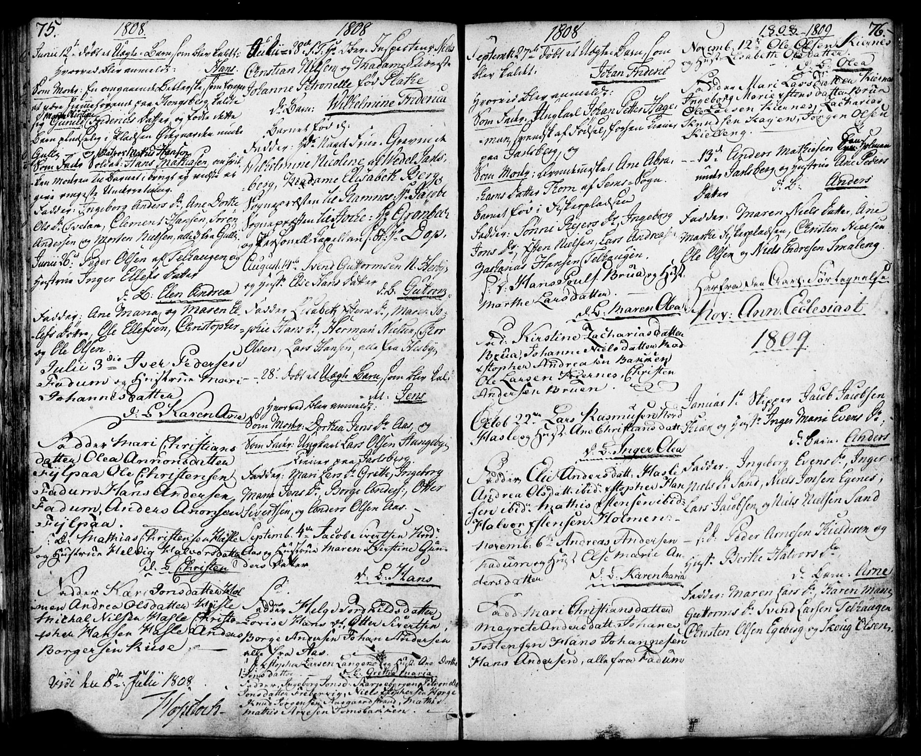 Sem kirkebøker, AV/SAKO-A-5/F/Fa/L0003: Ministerialbok nr. I 3, 1799-1814, s. 75-76