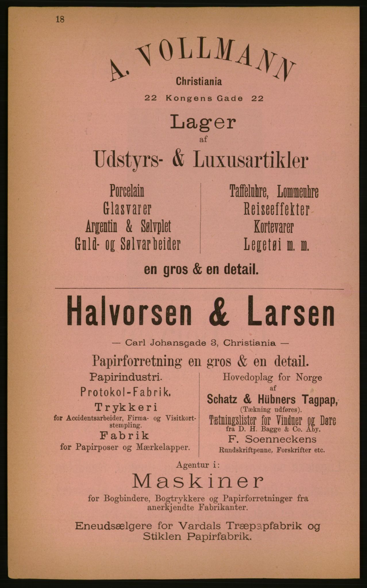 Kristiania/Oslo adressebok, PUBL/-, 1884, s. 18